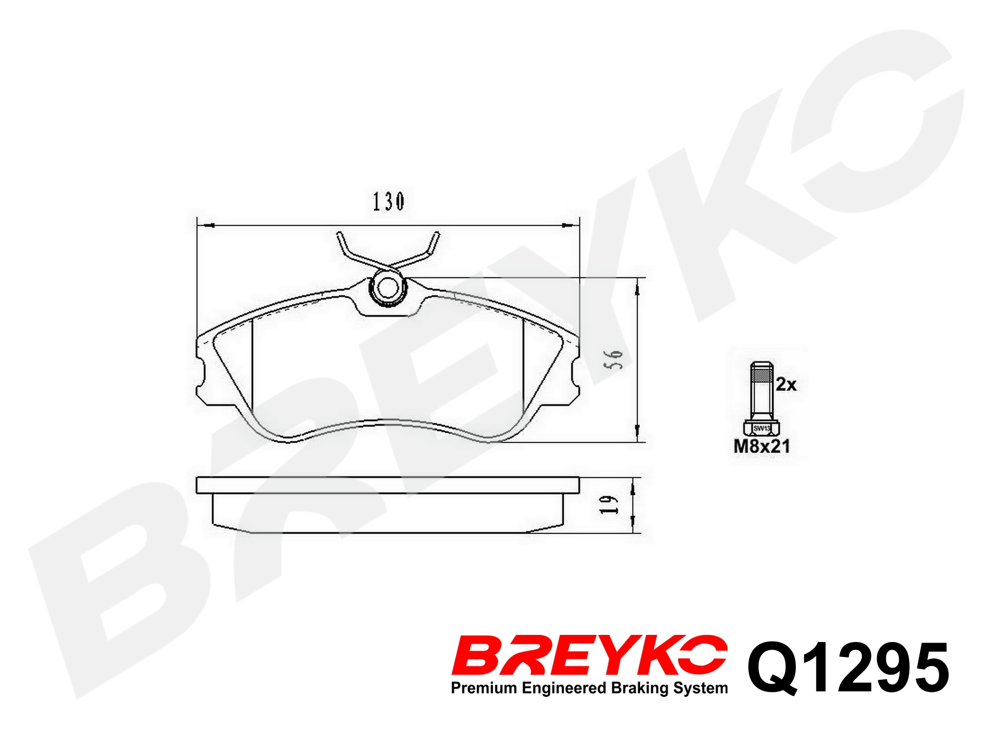 DAVID VASCO Q1295 BREYKO PREMIUM Brake Pad Set, disc brake