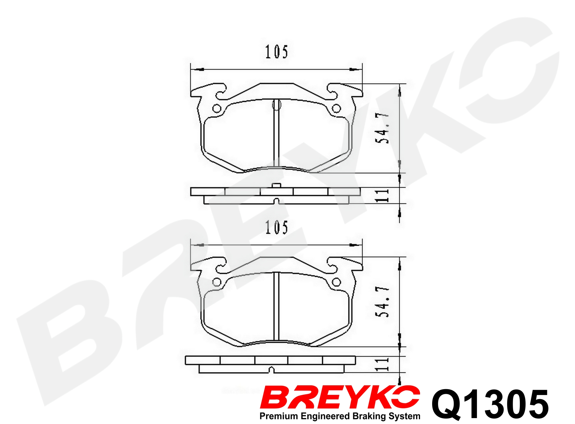 DAVID VASCO Q1305 BREYKO PREMIUM Brake Pad Set, disc brake