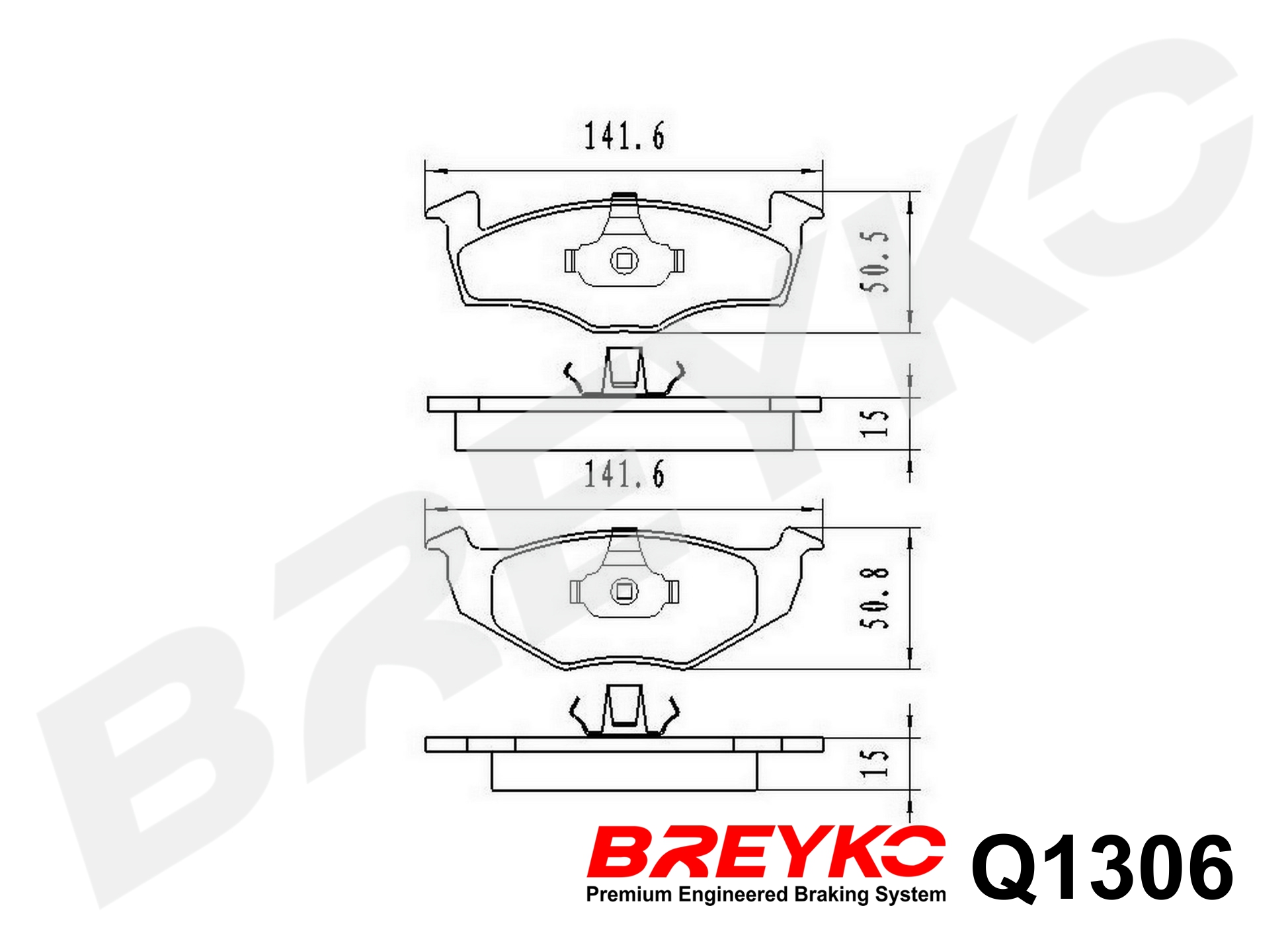 DAVID VASCO Q1306 BREYKO PREMIUM Brake Pad Set, disc brake