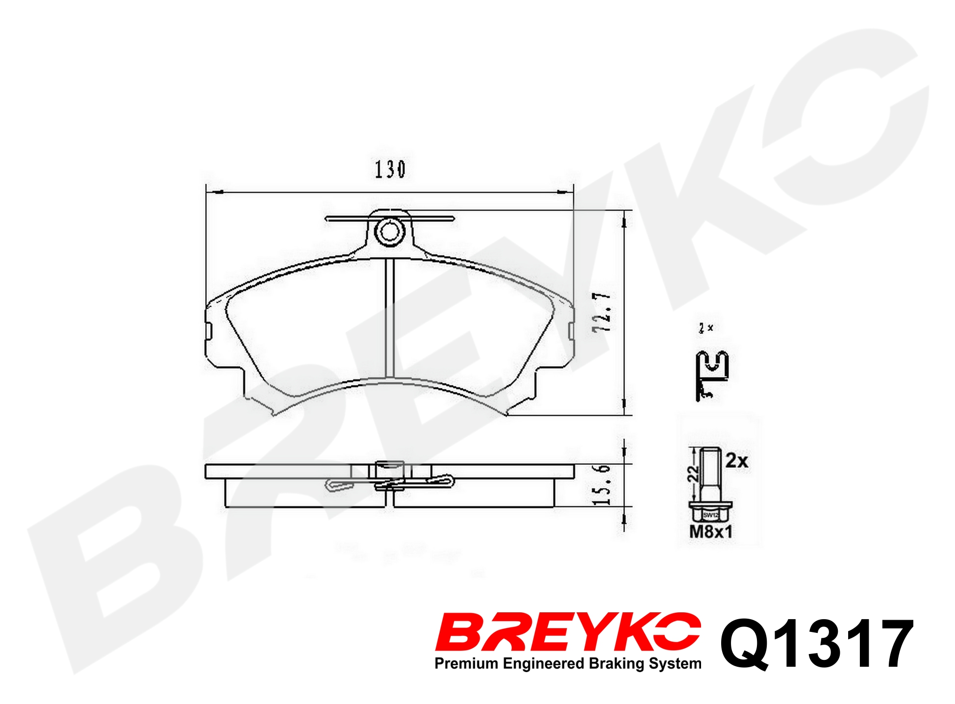 DAVID VASCO Q1317 BREYKO PREMIUM Brake Pad Set, disc brake