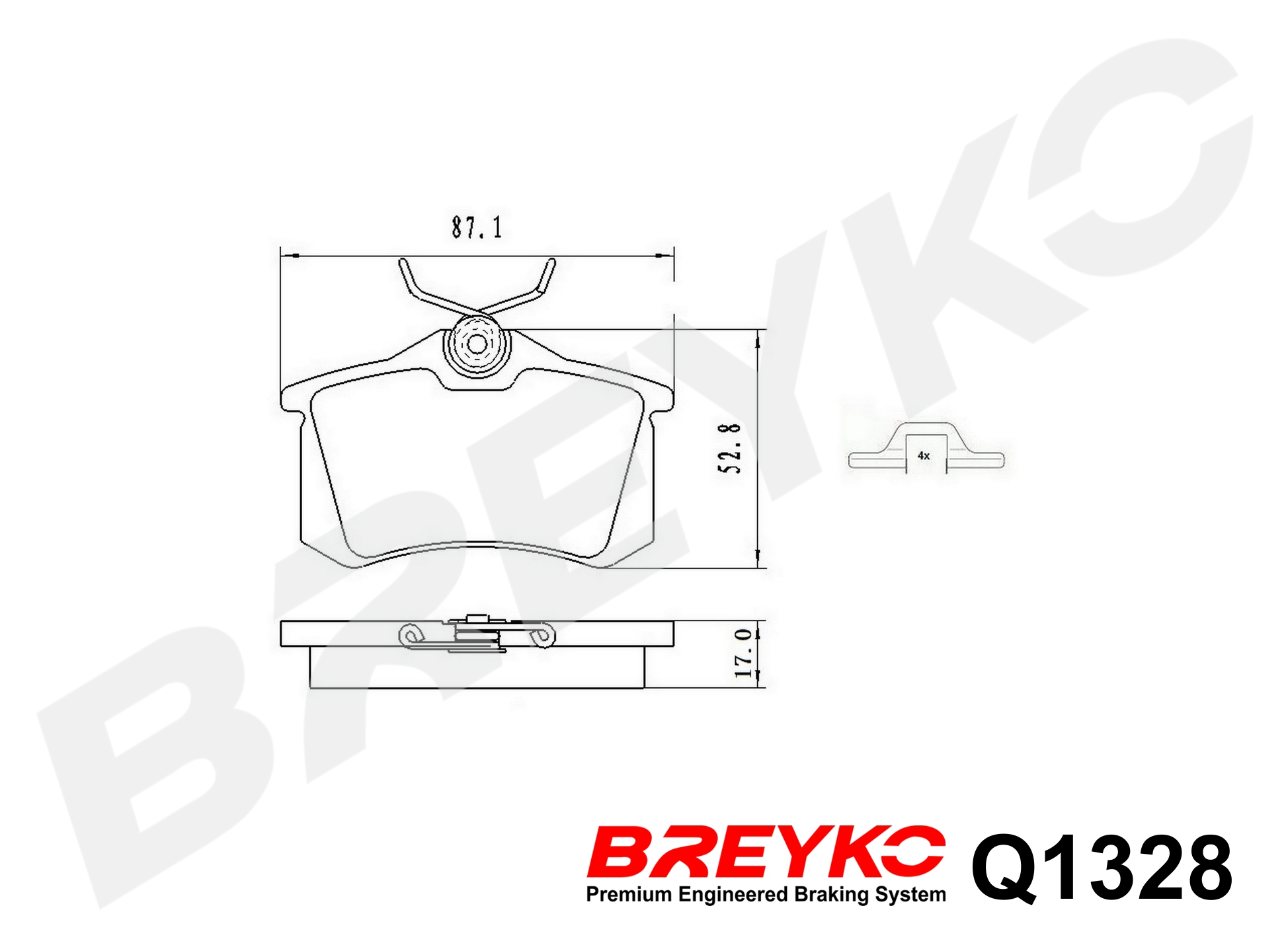 DAVID VASCO Q1328 BREYKO PREMIUM Brake Pad Set, disc brake