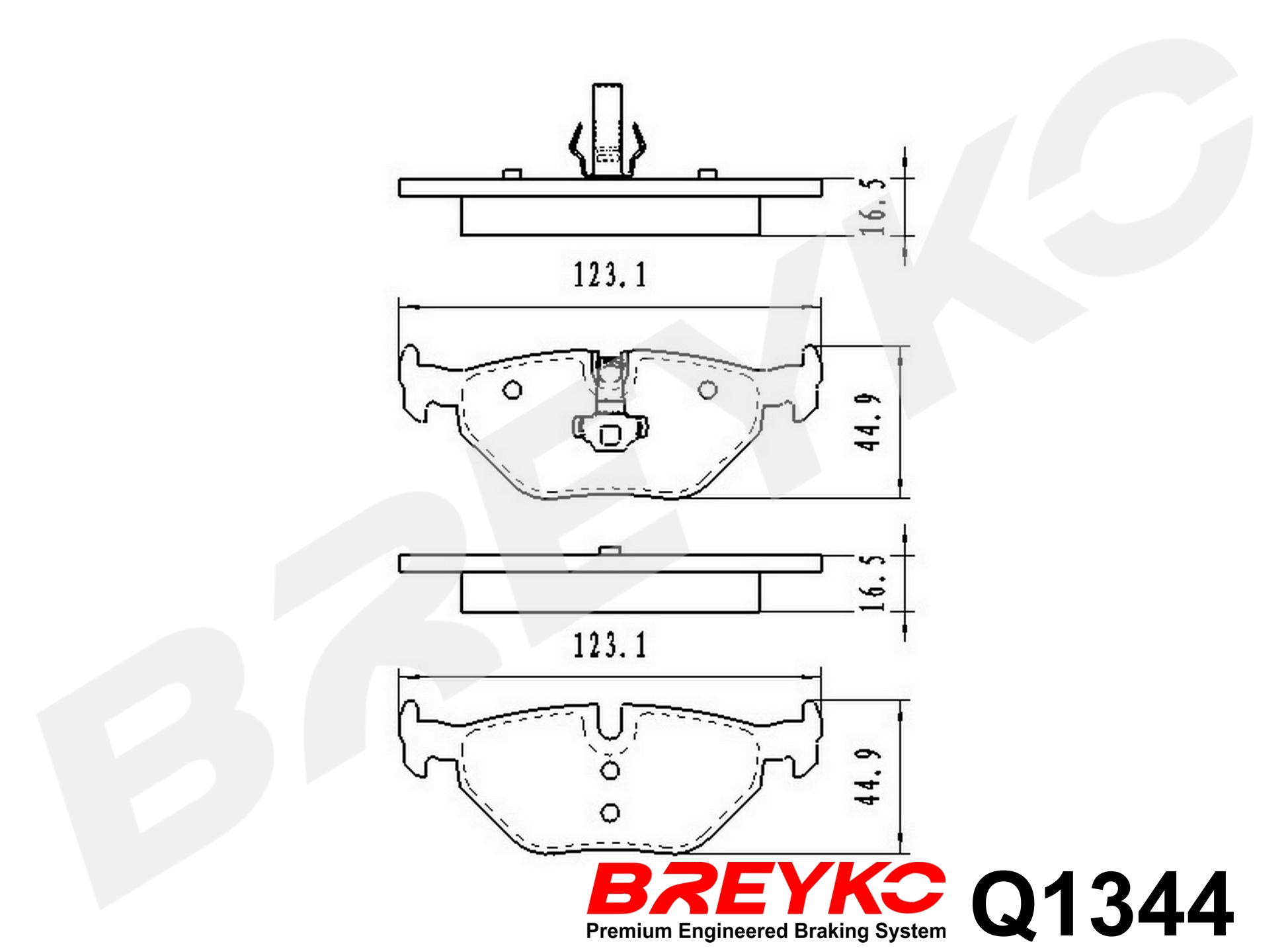 DAVID VASCO Q1344 BREYKO PREMIUM Brake Pad Set, disc brake