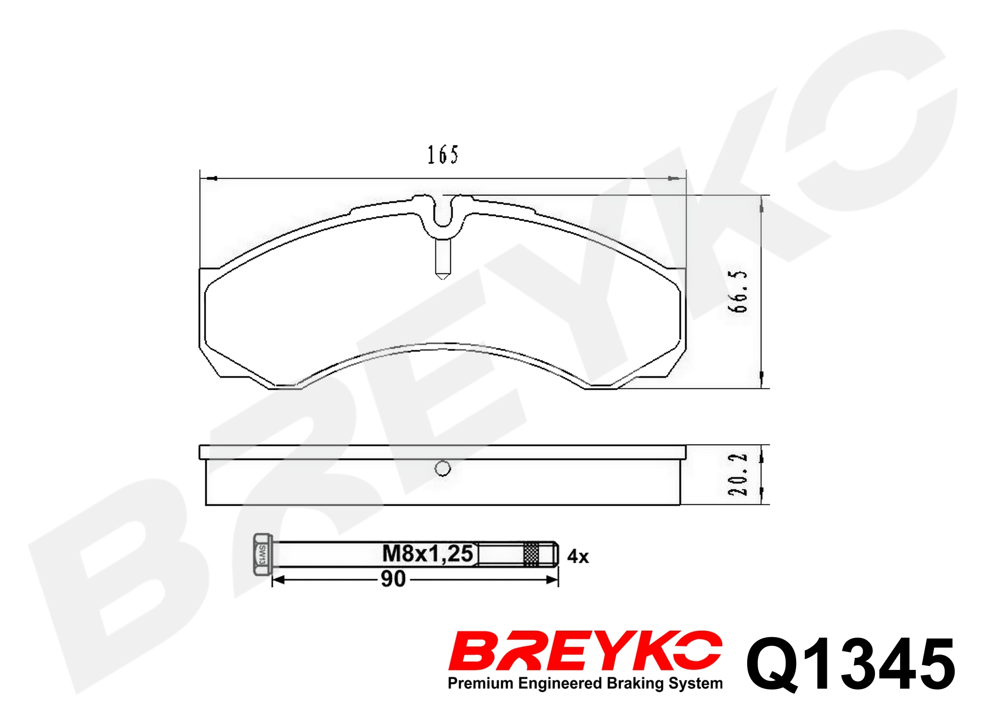 DAVID VASCO Q1345 BREYKO PREMIUM Brake Pad Set, disc brake