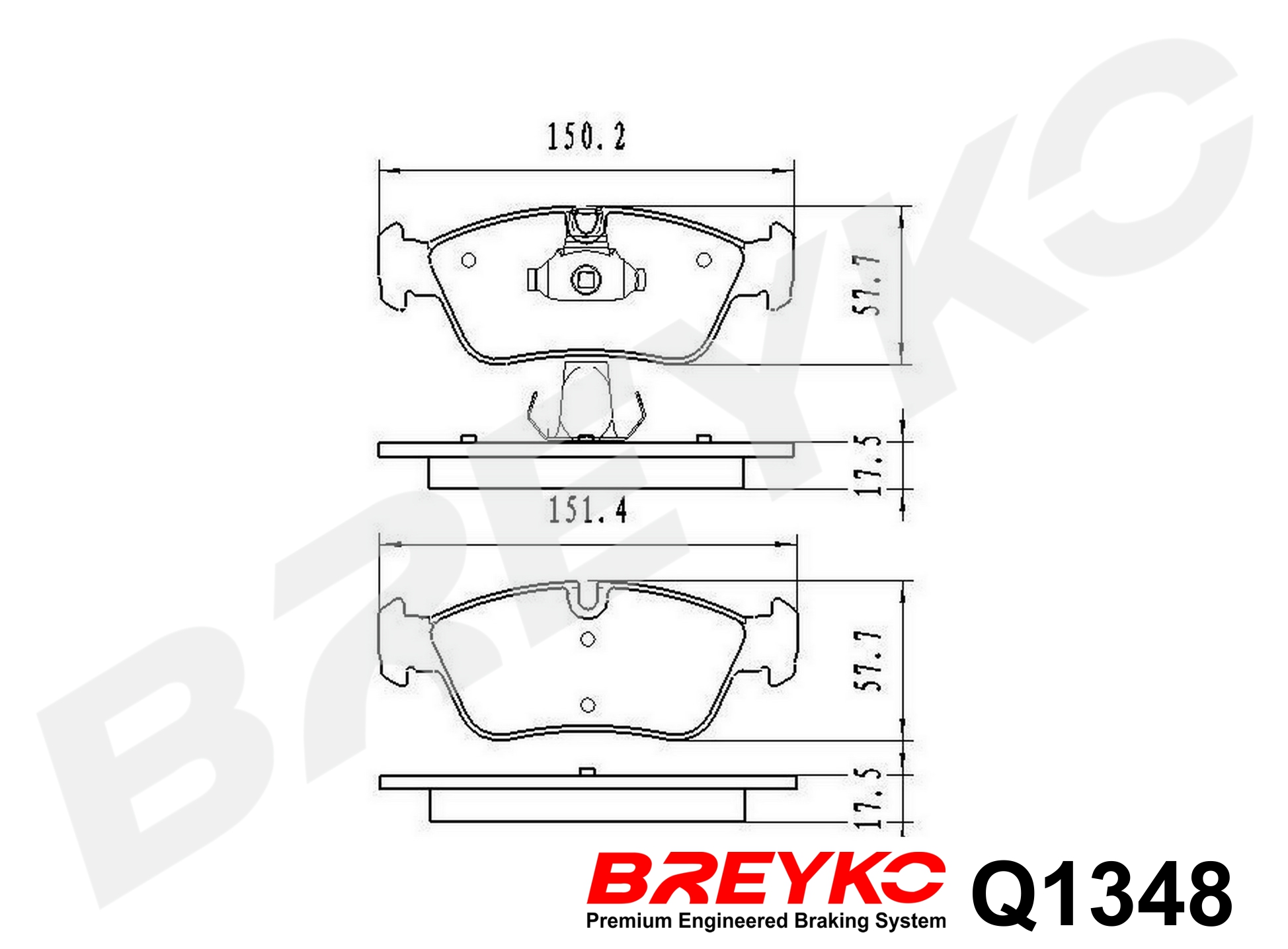 DAVID VASCO Q1348 BREYKO PREMIUM Brake Pad Set, disc brake