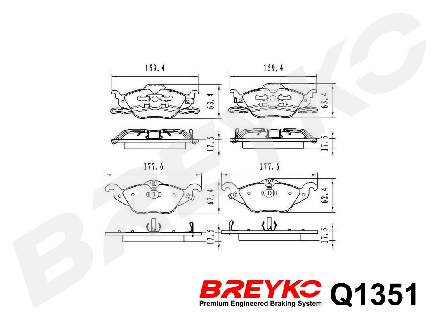 DAVID VASCO Q1351 BREYKO PREMIUM Brake Pad Set, disc brake