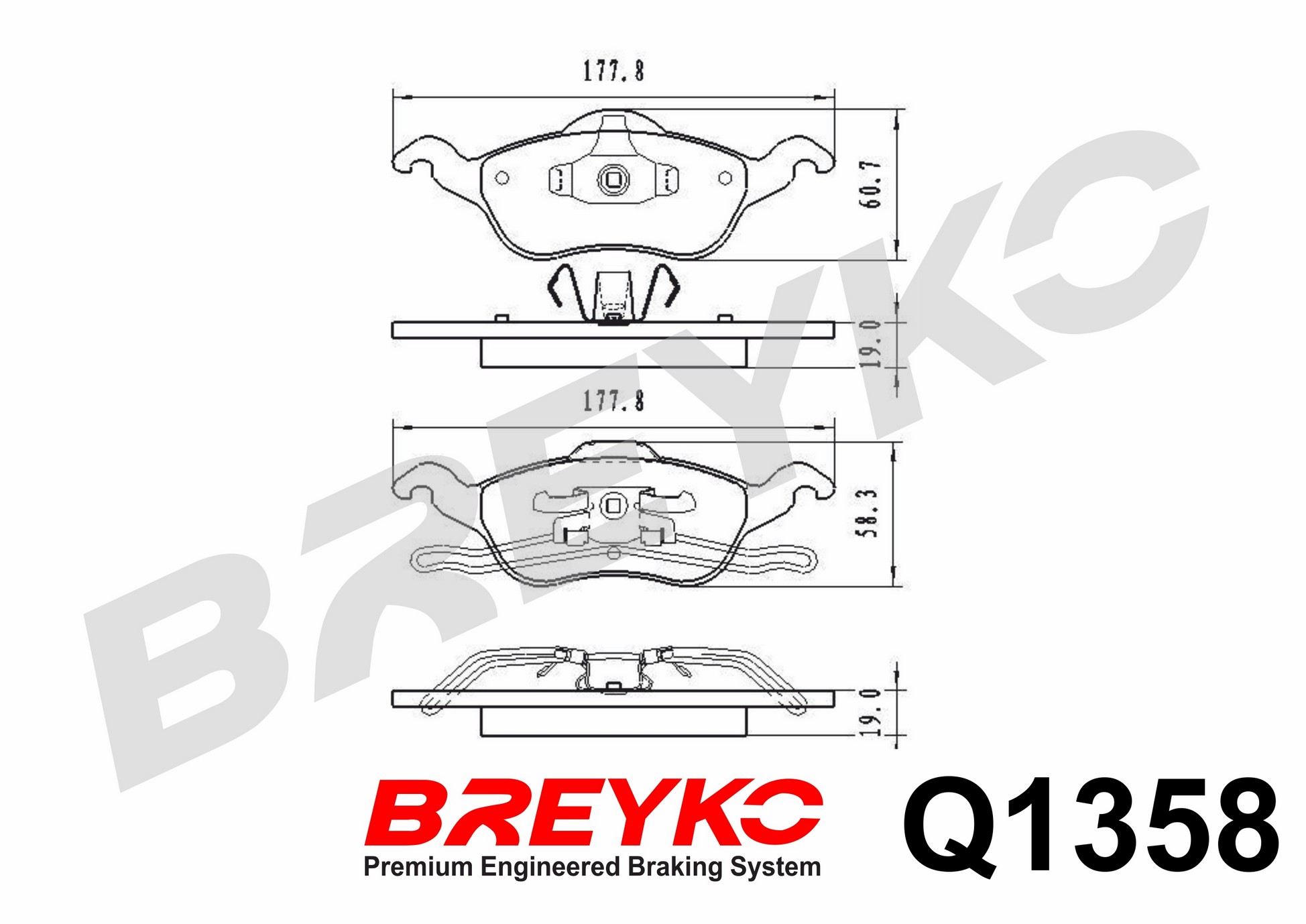 DAVID VASCO Q1358 BREYKO PREMIUM Brake Pad Set, disc brake