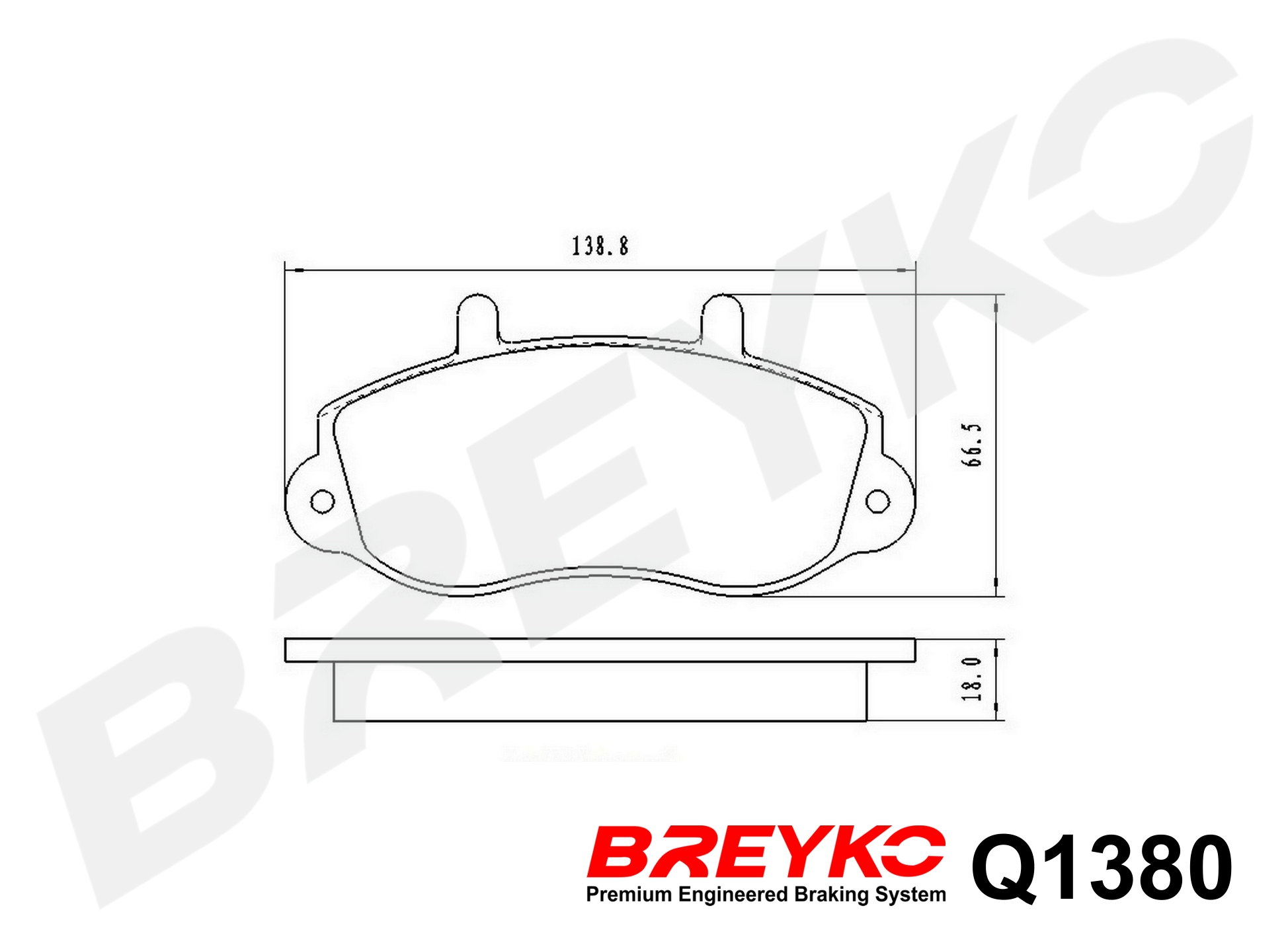 DAVID VASCO Q1380 BREYKO PREMIUM Brake Pad Set, disc brake
