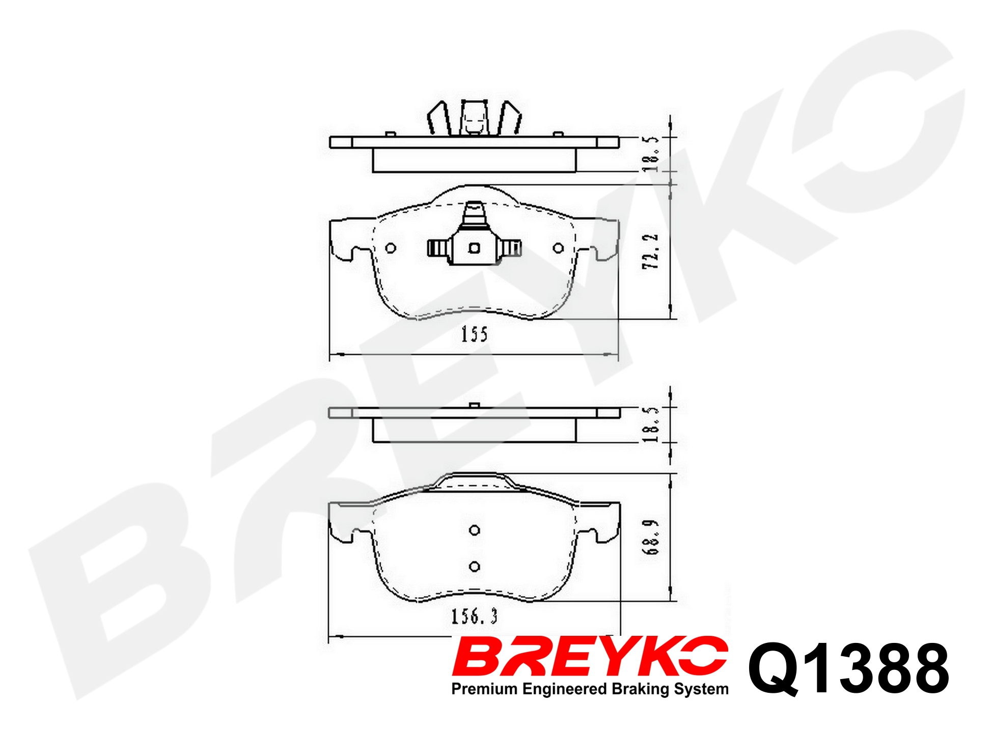 DAVID VASCO Q1388 BREYKO PREMIUM Brake Pad Set, disc brake