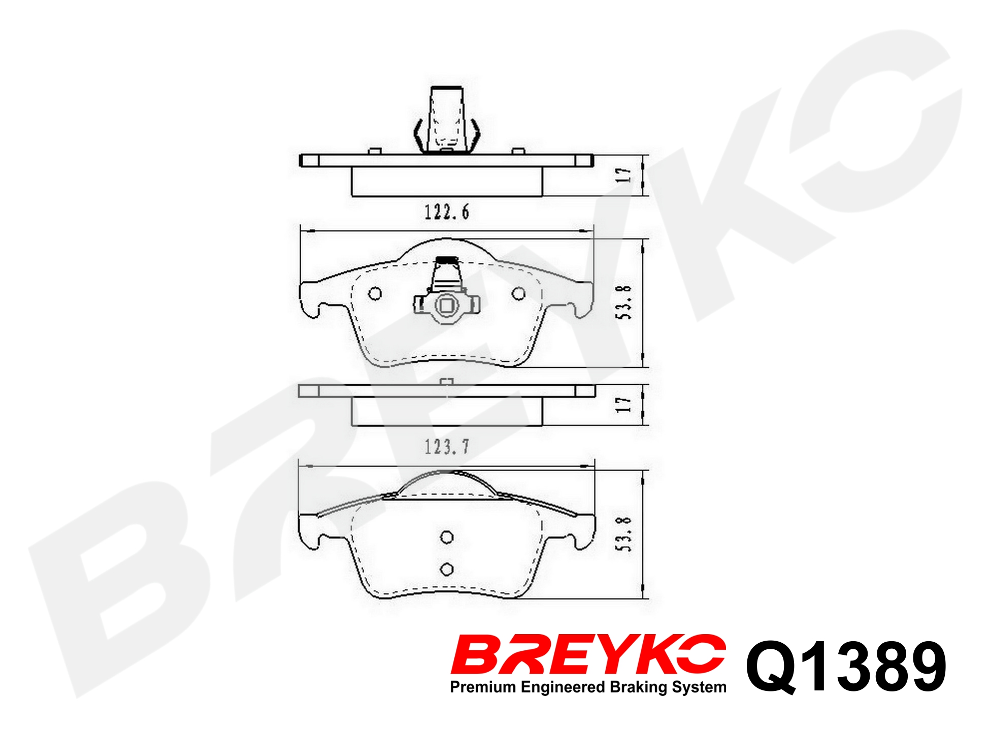 DAVID VASCO Q1389 BREYKO PREMIUM Brake Pad Set, disc brake