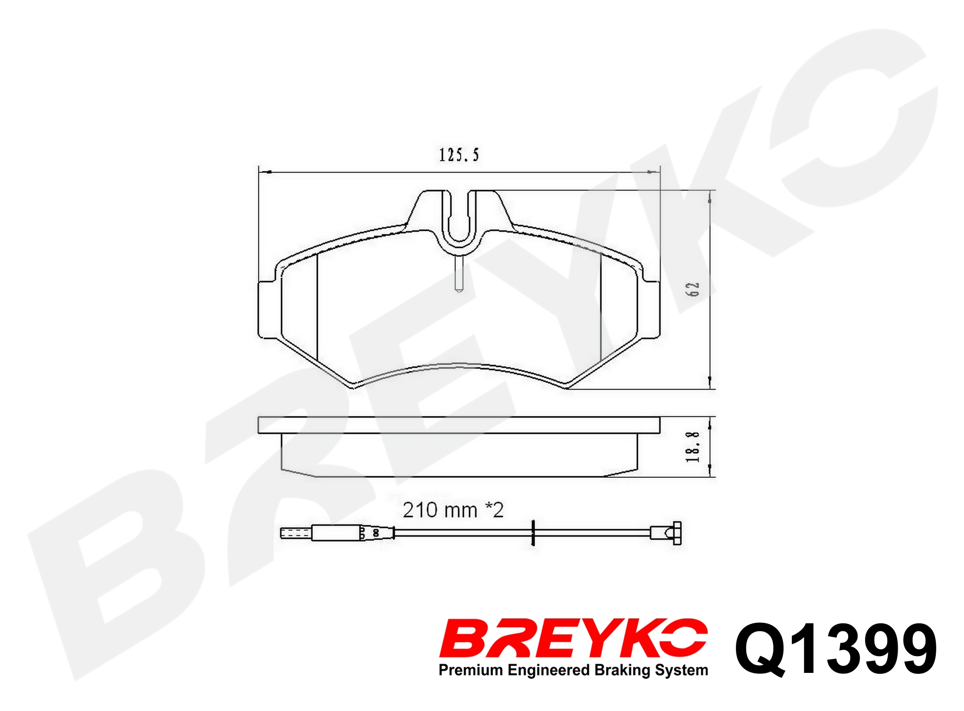 DAVID VASCO Q1399 BREYKO PREMIUM Brake Pad Set, disc brake
