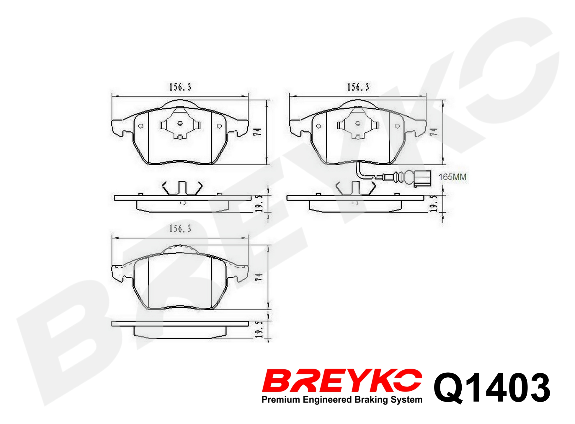 DAVID VASCO Q1403 BREYKO PREMIUM Brake Pad Set, disc brake