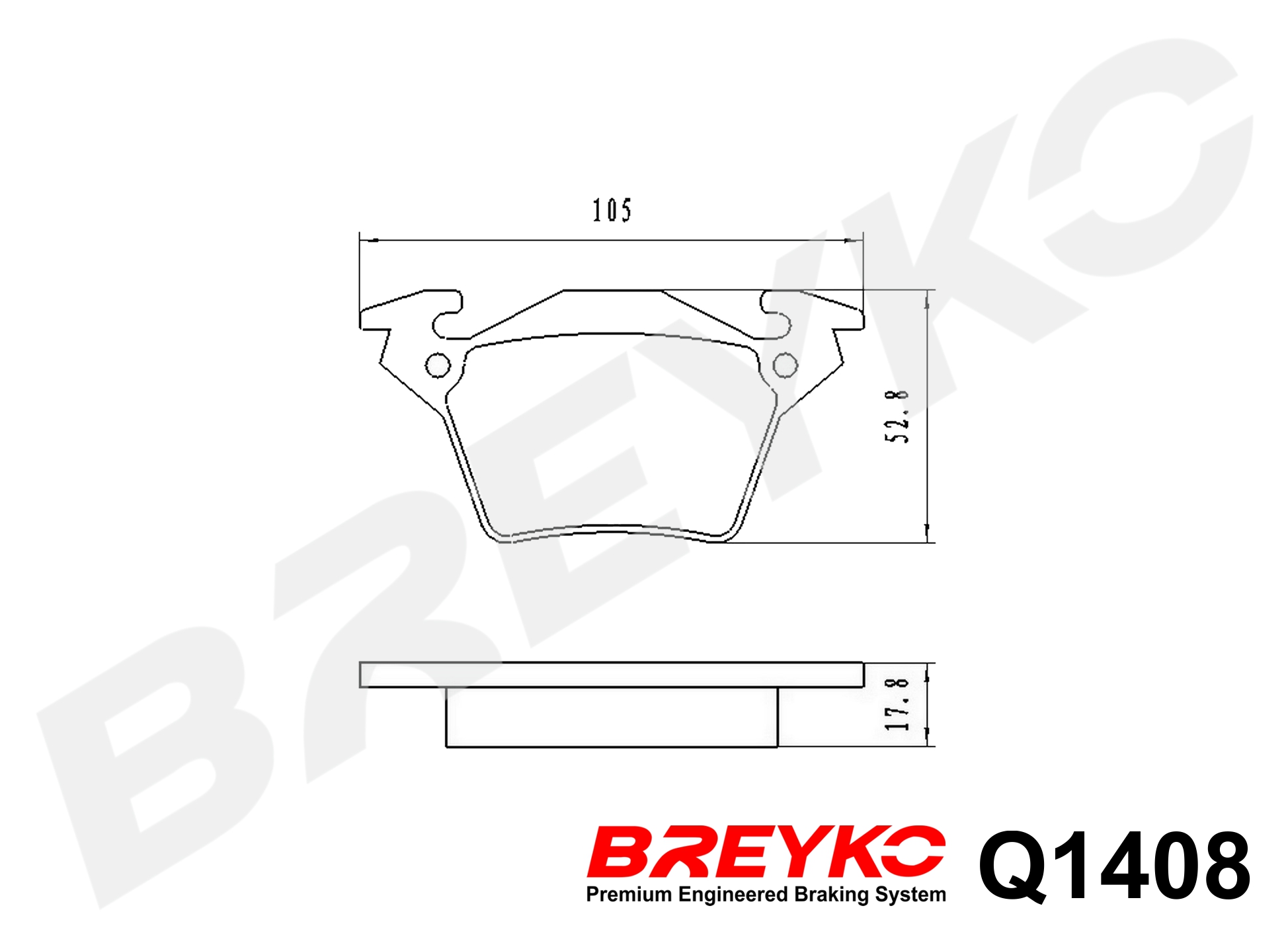 DAVID VASCO Q1408 BREYKO PREMIUM Brake Pad Set, disc brake