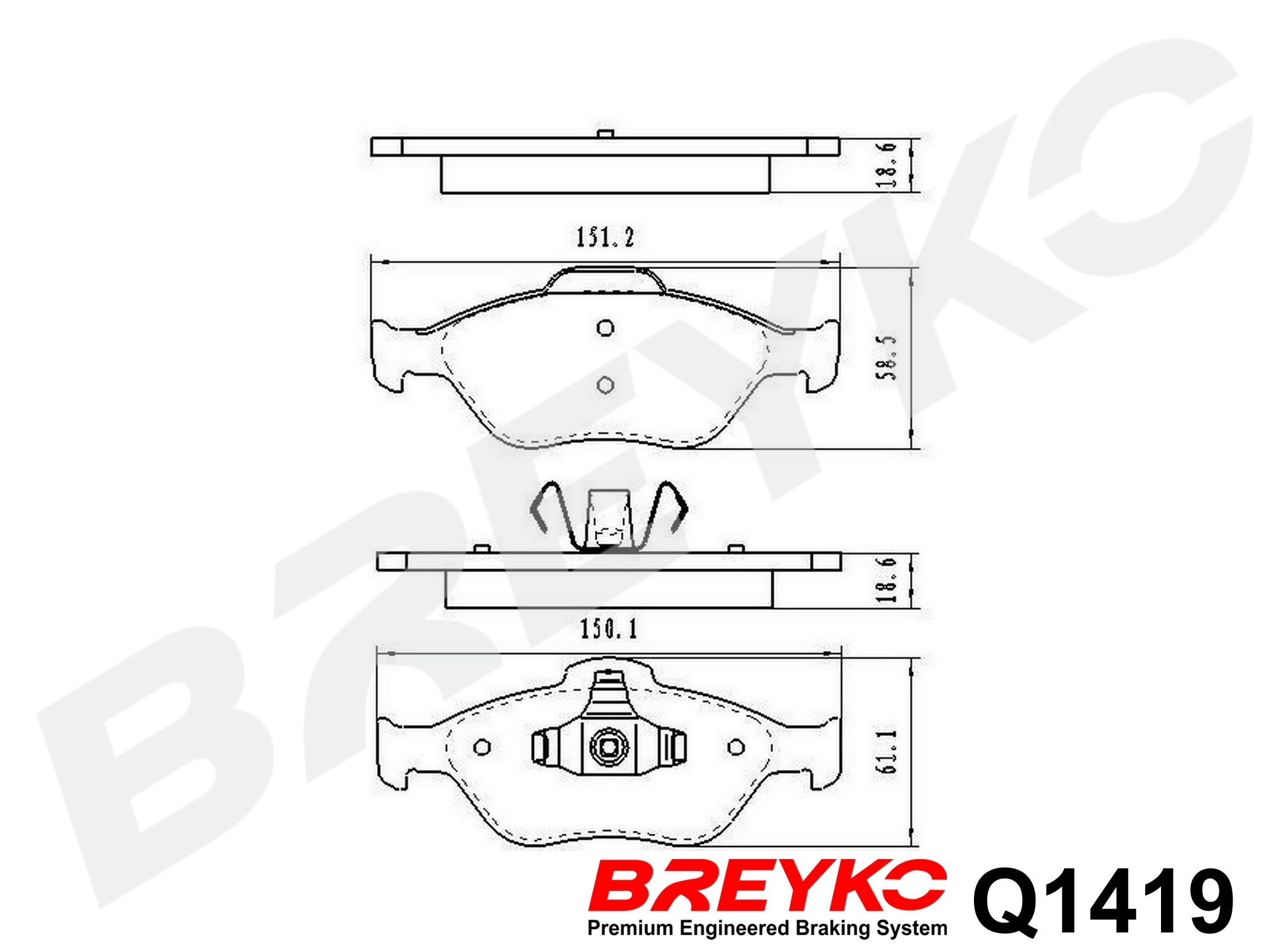 DAVID VASCO Q1419 BREYKO PREMIUM Brake Pad Set, disc brake