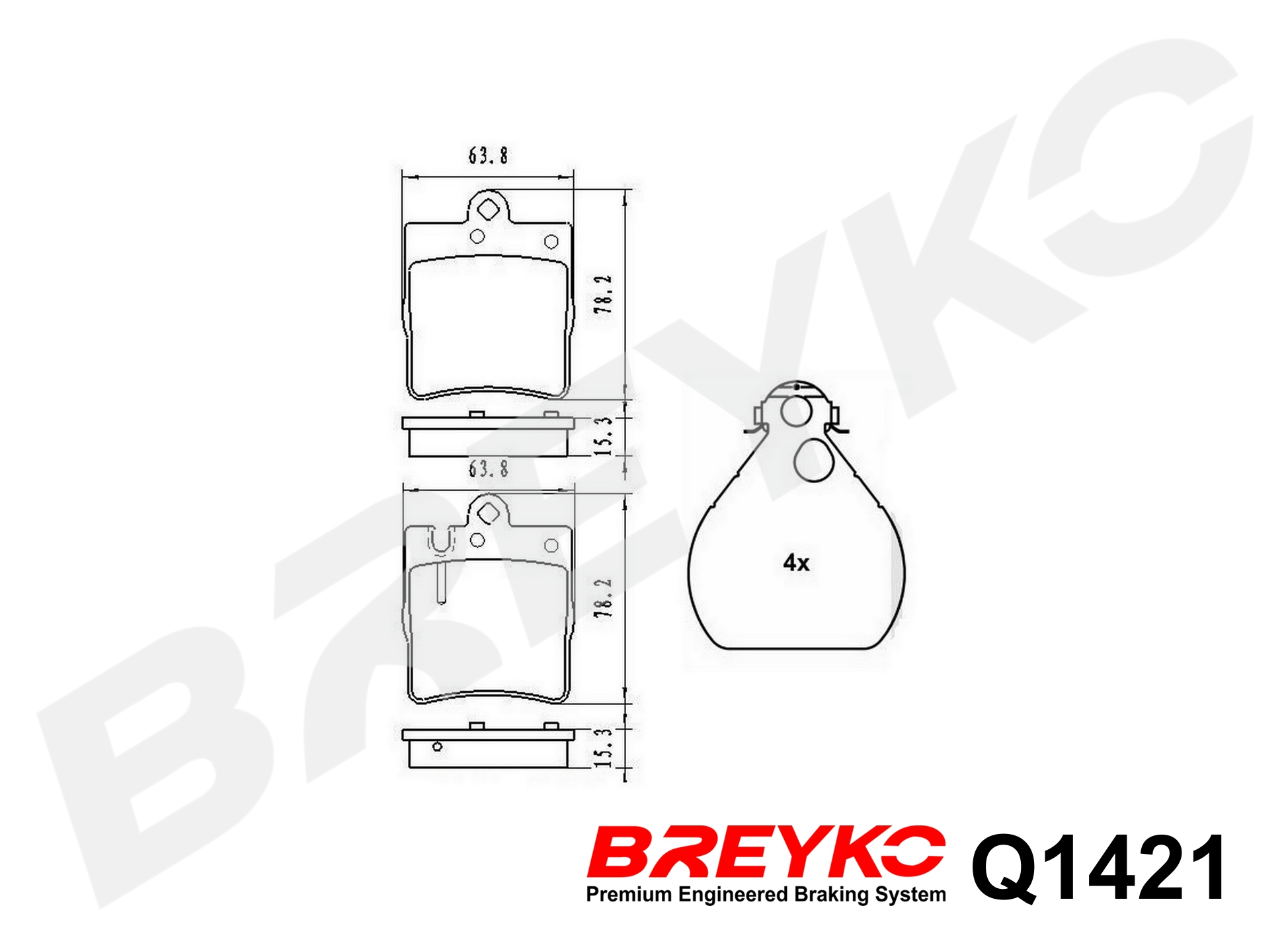 DAVID VASCO Q1421 BREYKO PREMIUM Brake Pad Set, disc brake