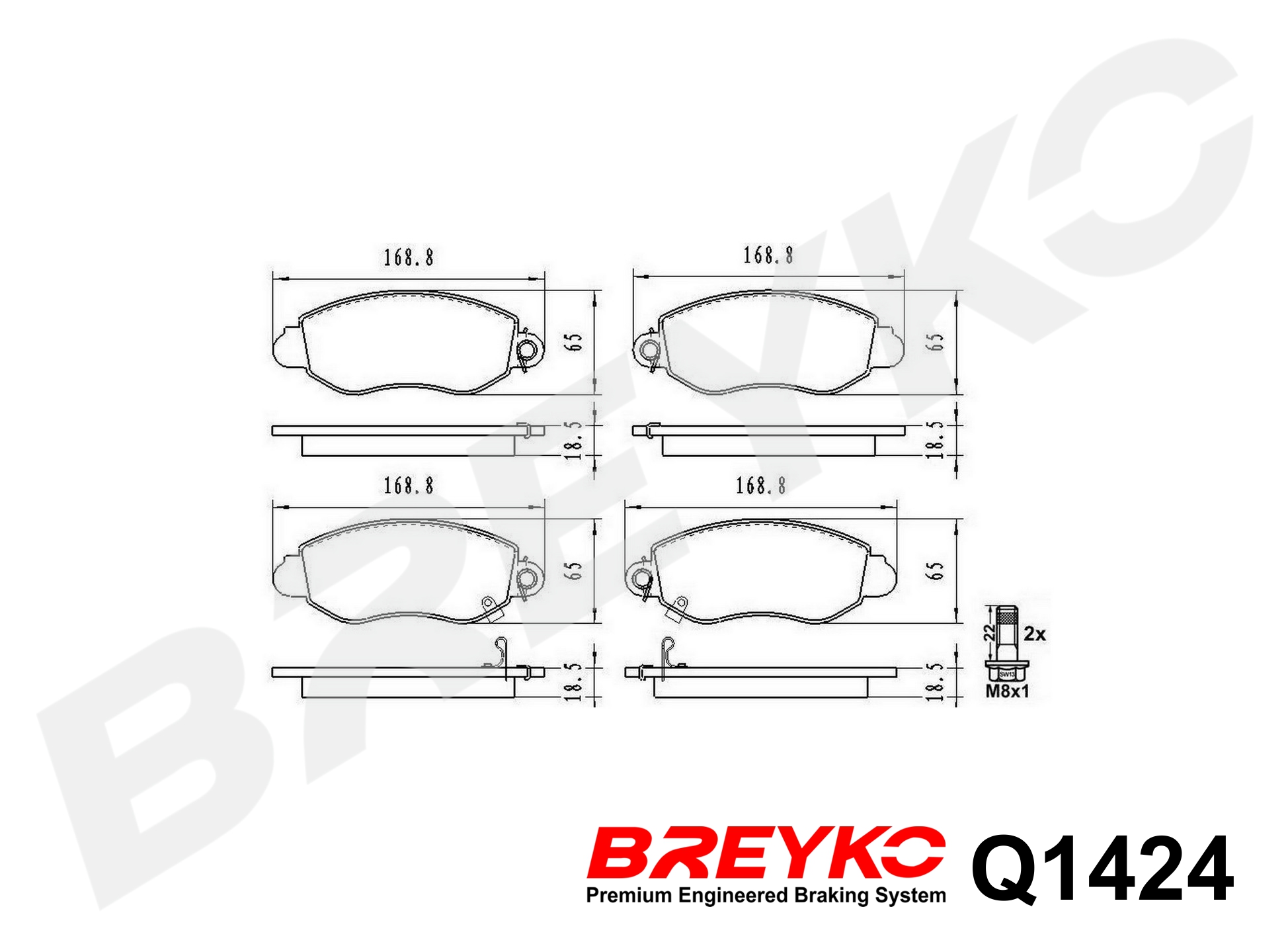 DAVID VASCO Q1424 BREYKO PREMIUM Brake Pad Set, disc brake