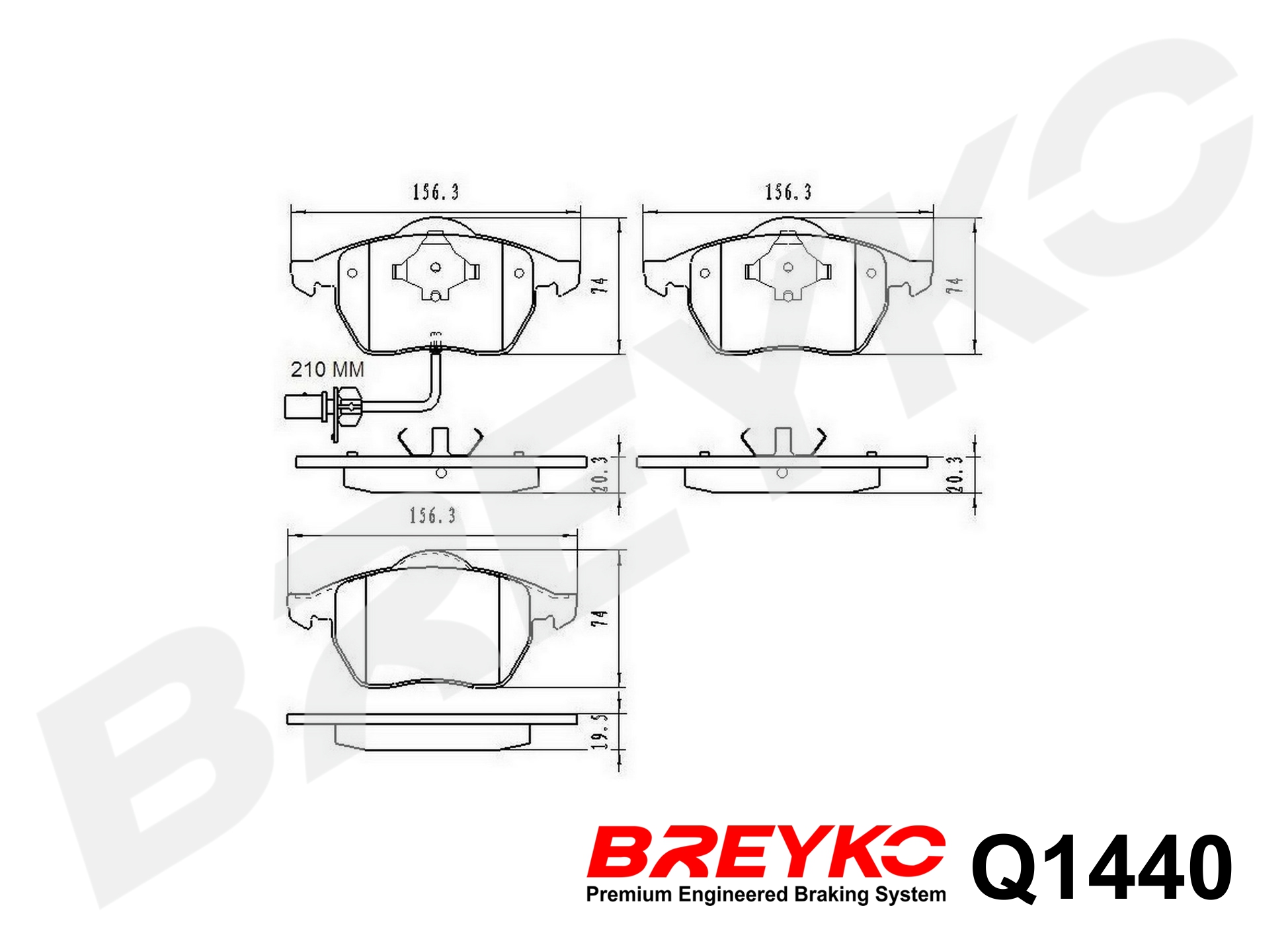 DAVID VASCO Q1440 BREYKO PREMIUM Brake Pad Set, disc brake