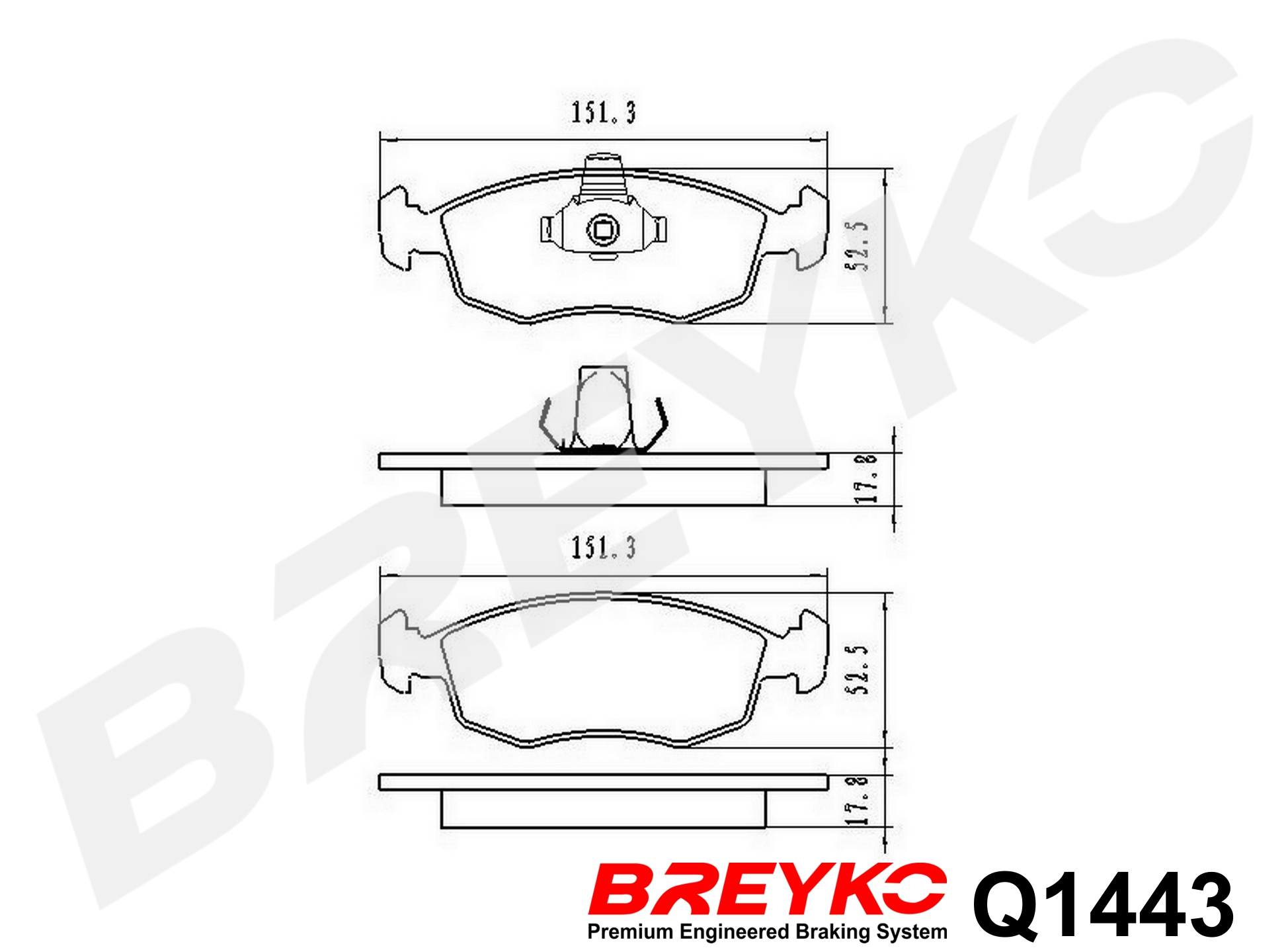 DAVID VASCO Q1443 BREYKO PREMIUM Brake Pad Set, disc brake
