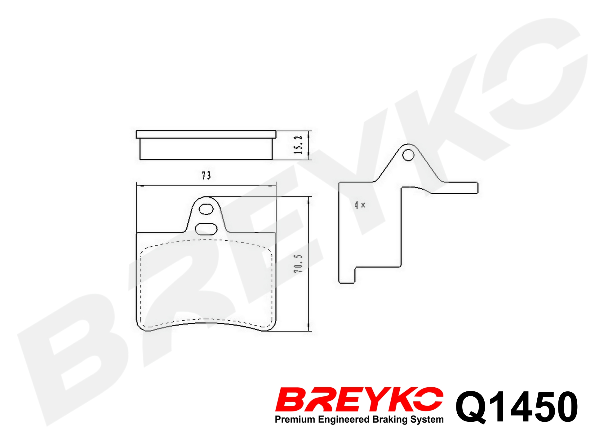 DAVID VASCO Q1450 BREYKO PREMIUM Brake Pad Set, disc brake