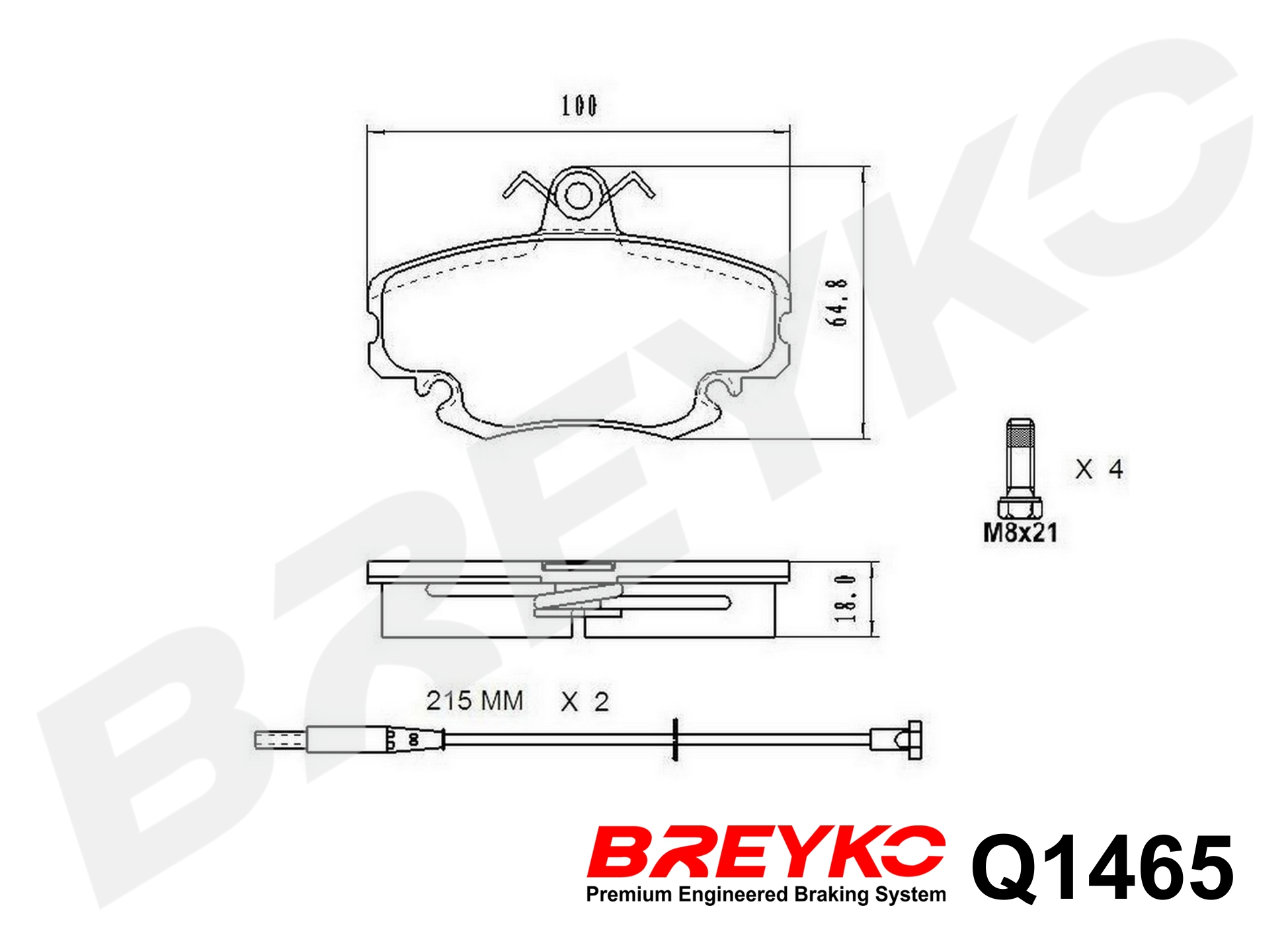 DAVID VASCO Q1465 BREYKO PREMIUM Brake Pad Set, disc brake