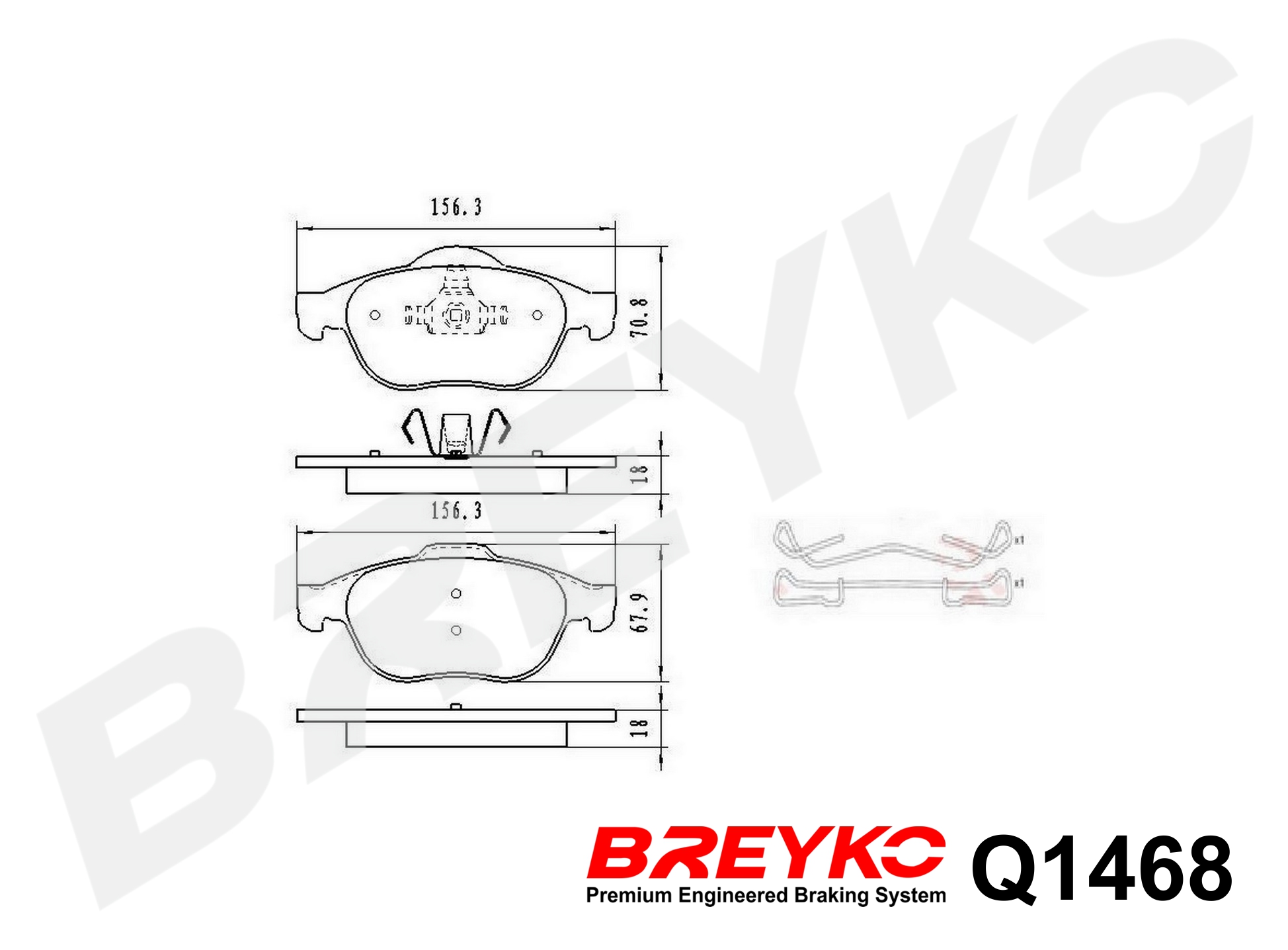 DAVID VASCO Q1468 BREYKO PREMIUM Brake Pad Set, disc brake
