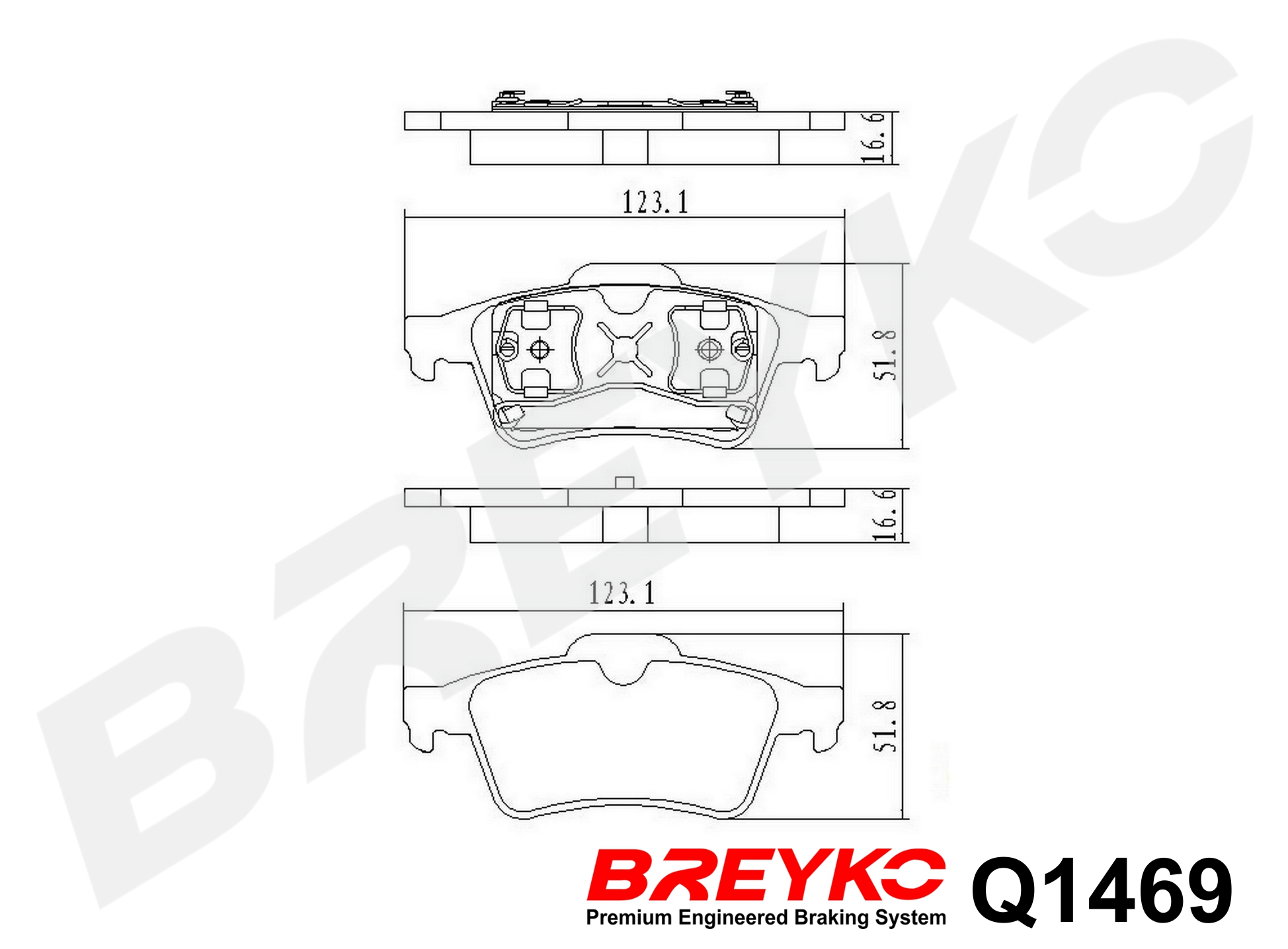 DAVID VASCO Q1469 BREYKO PREMIUM Brake Pad Set, disc brake