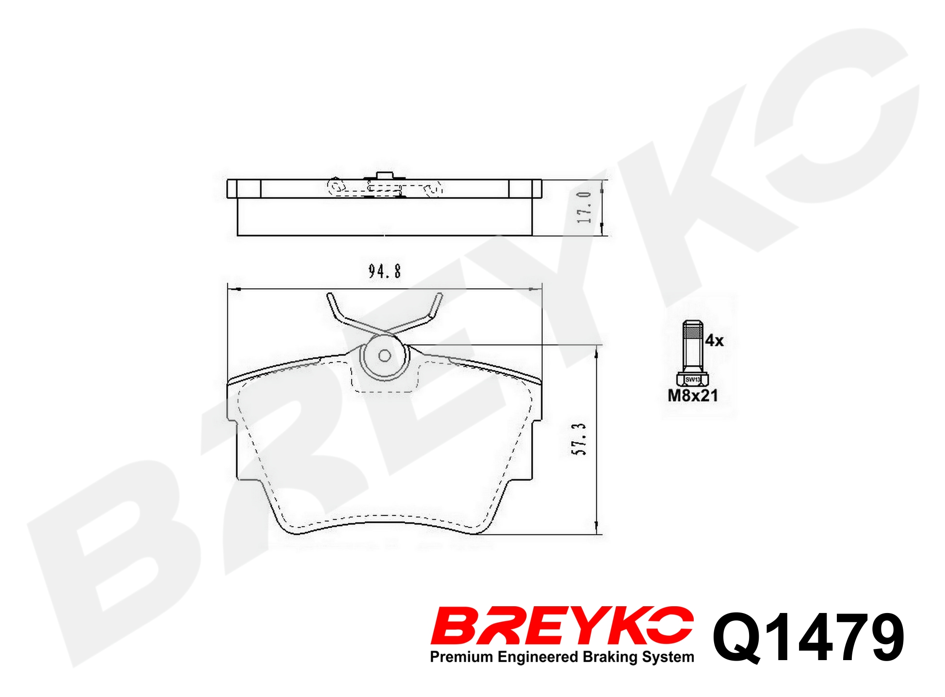DAVID VASCO Q1479 BREYKO PREMIUM Brake Pad Set, disc brake