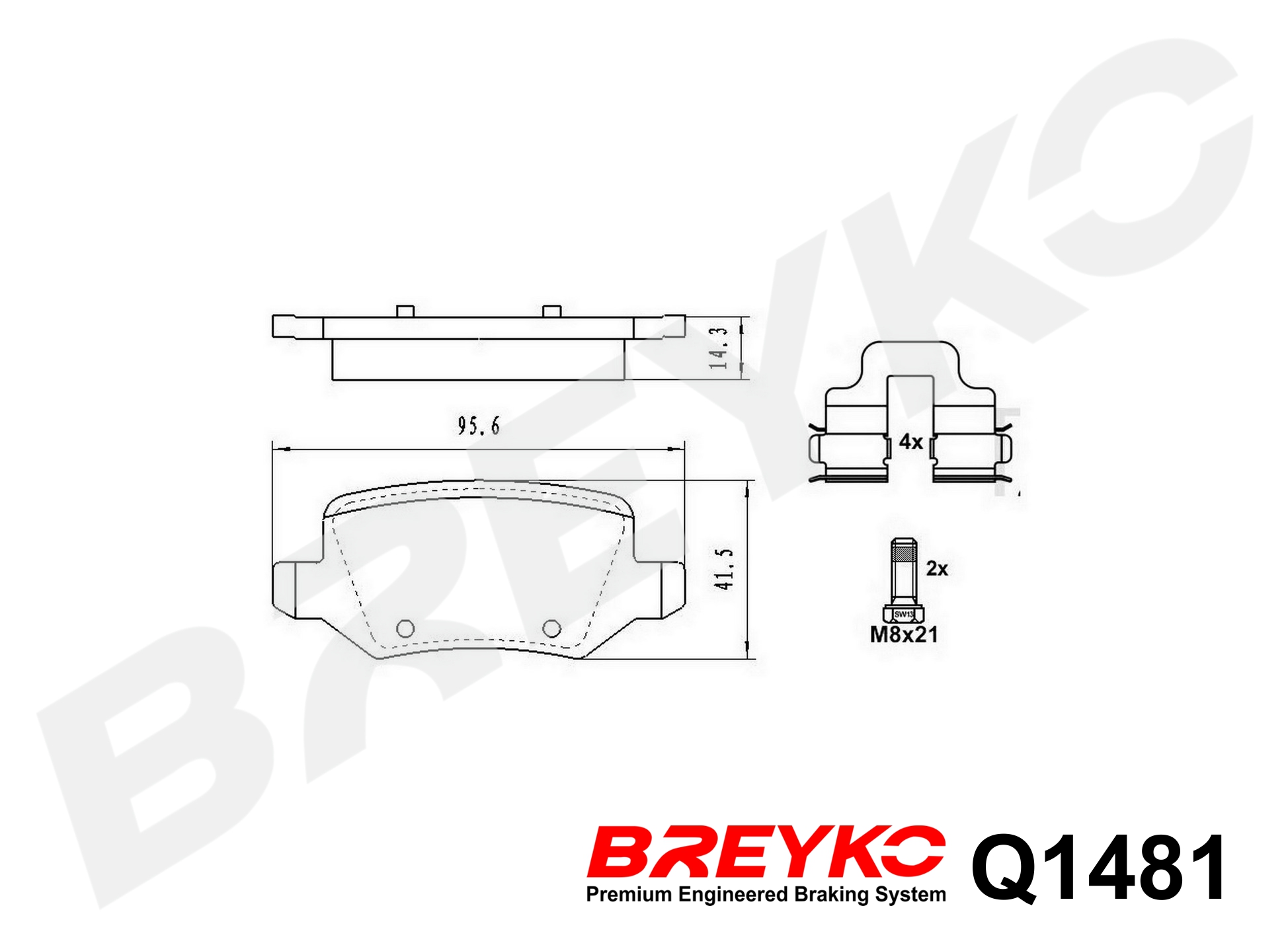 DAVID VASCO Q1481 BREYKO PREMIUM Brake Pad Set, disc brake
