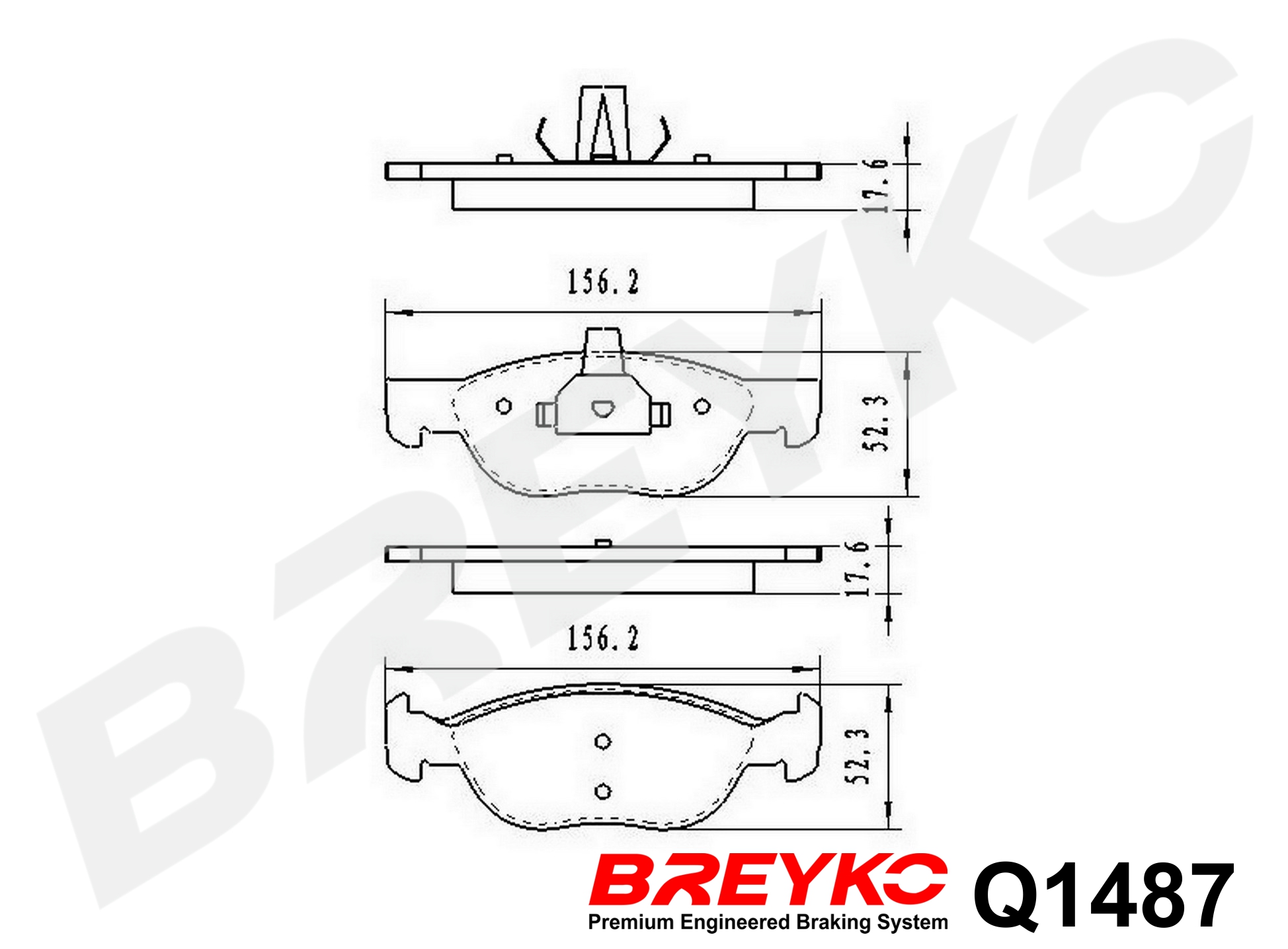 DAVID VASCO Q1487 BREYKO PREMIUM Brake Pad Set, disc brake