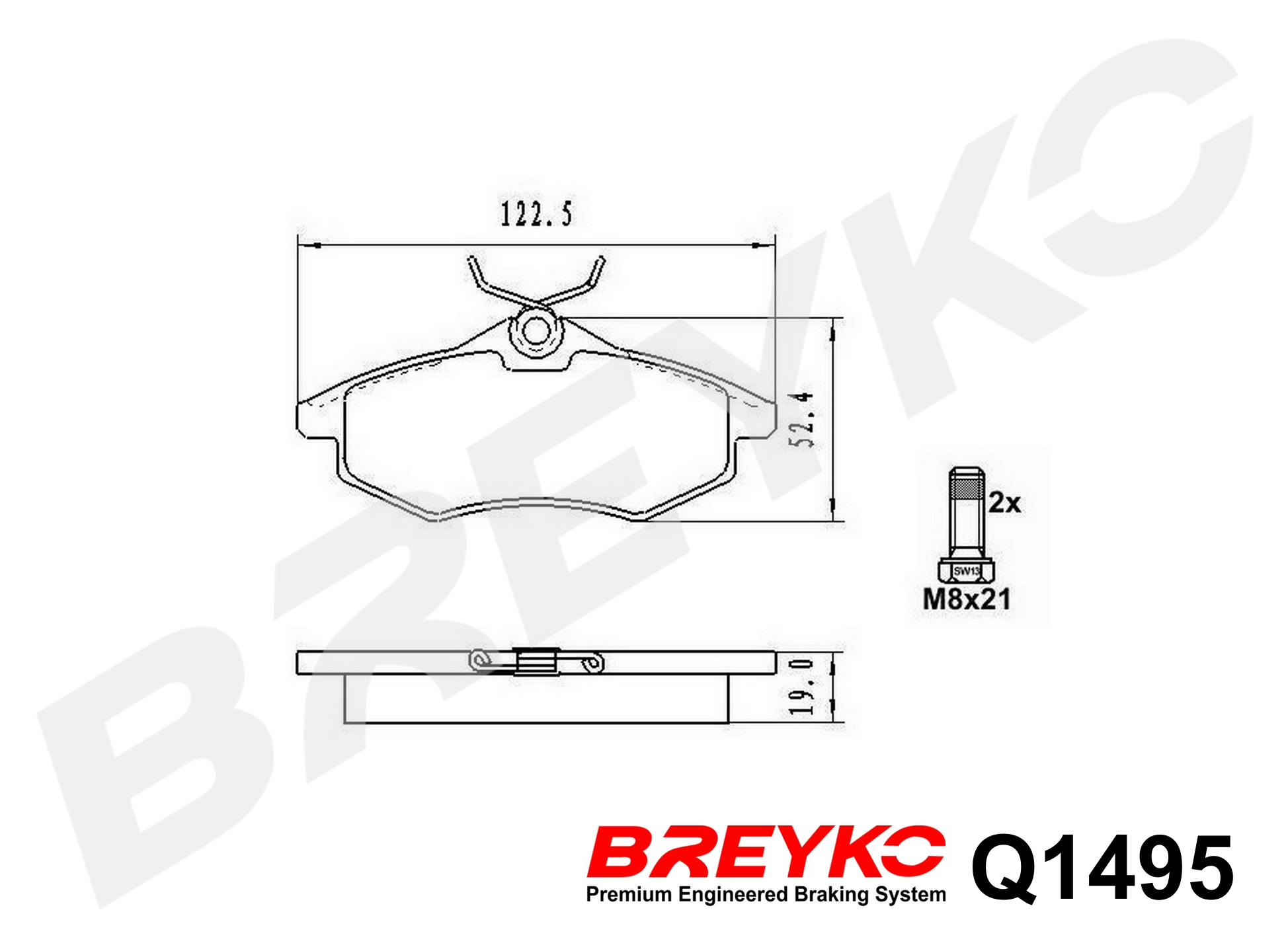 DAVID VASCO Q1495 BREYKO PREMIUM Brake Pad Set, disc brake