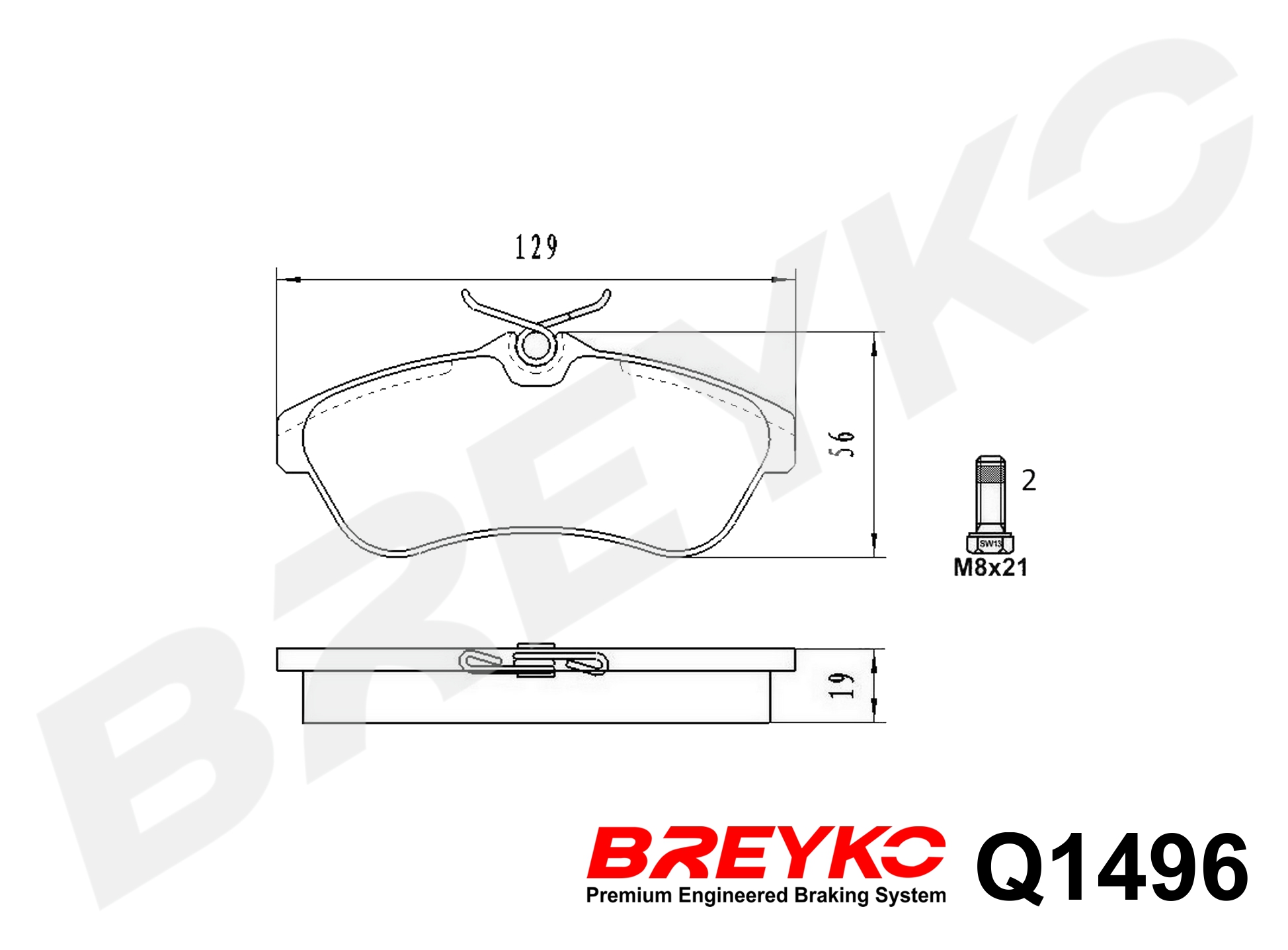 DAVID VASCO Q1496 BREYKO PREMIUM Brake Pad Set, disc brake