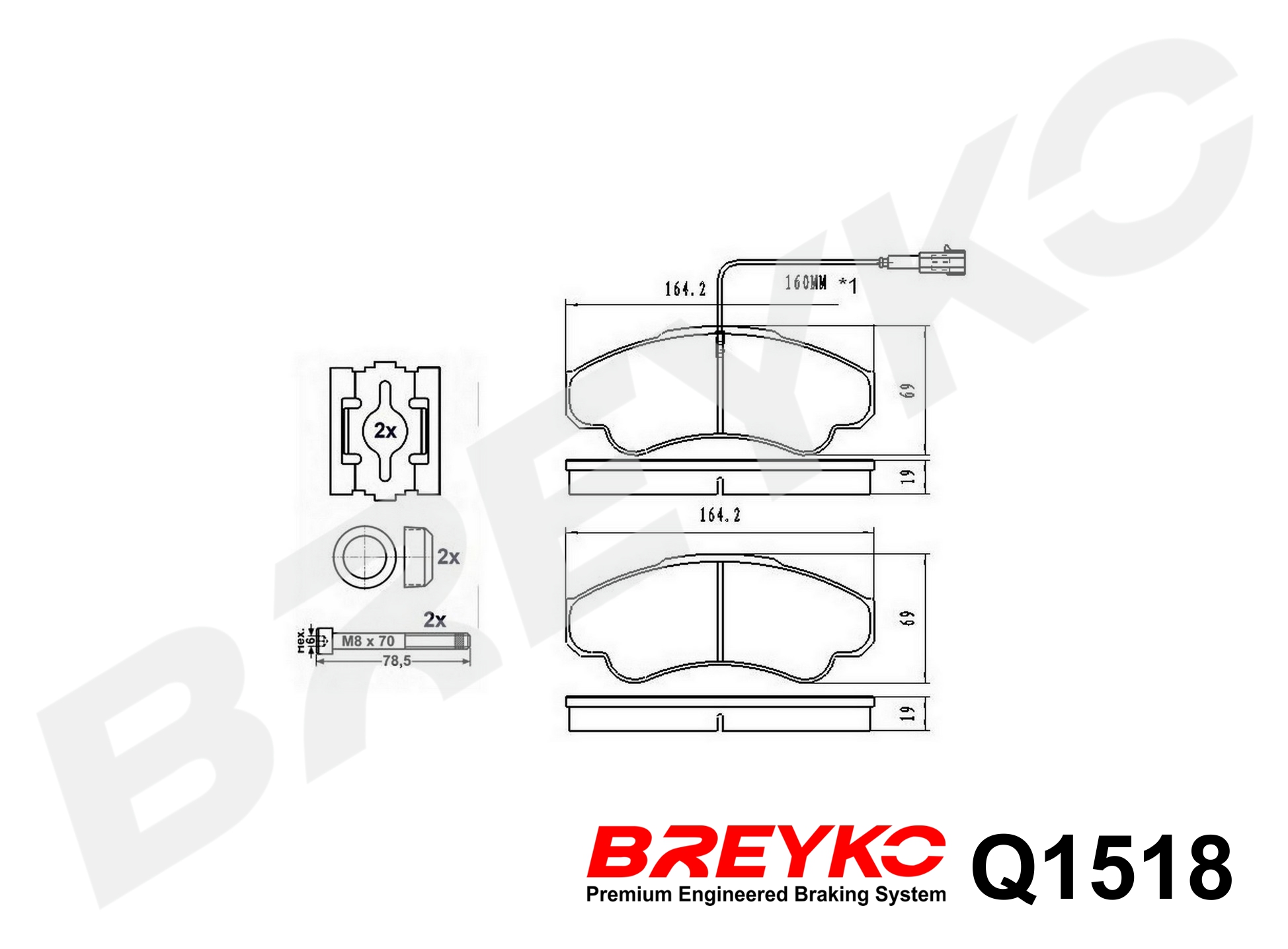 DAVID VASCO Q1518 BREYKO PREMIUM Brake Pad Set, disc brake