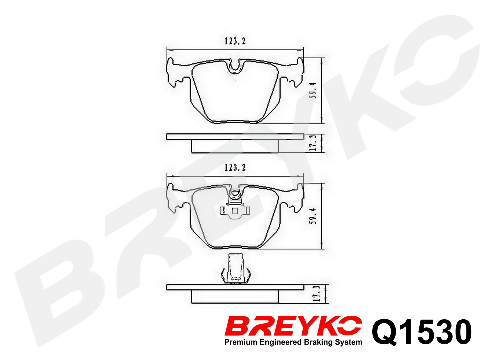 DAVID VASCO Q1530 BREYKO PREMIUM Brake Pad Set, disc brake