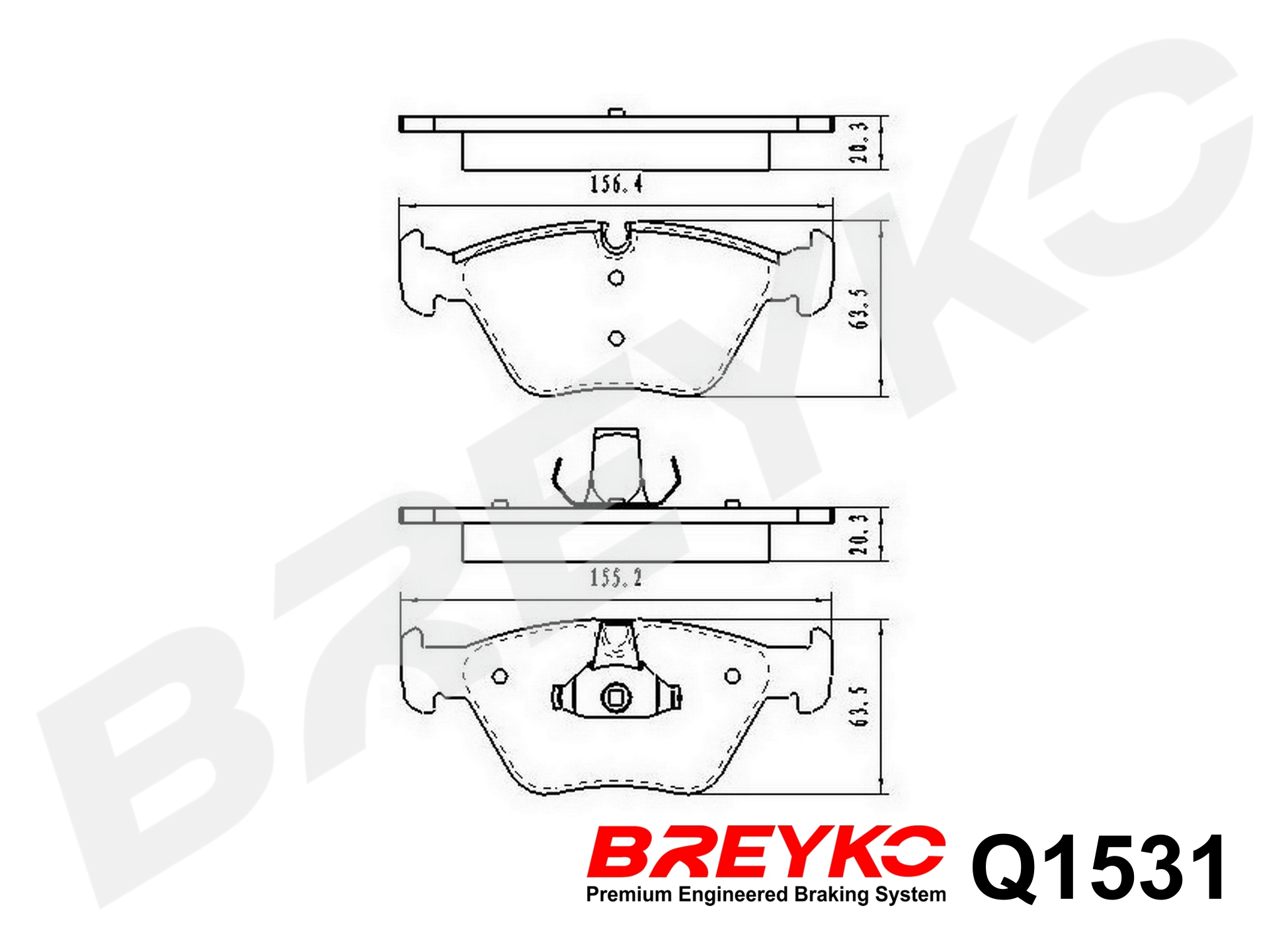 DAVID VASCO Q1531 BREYKO PREMIUM Brake Pad Set, disc brake