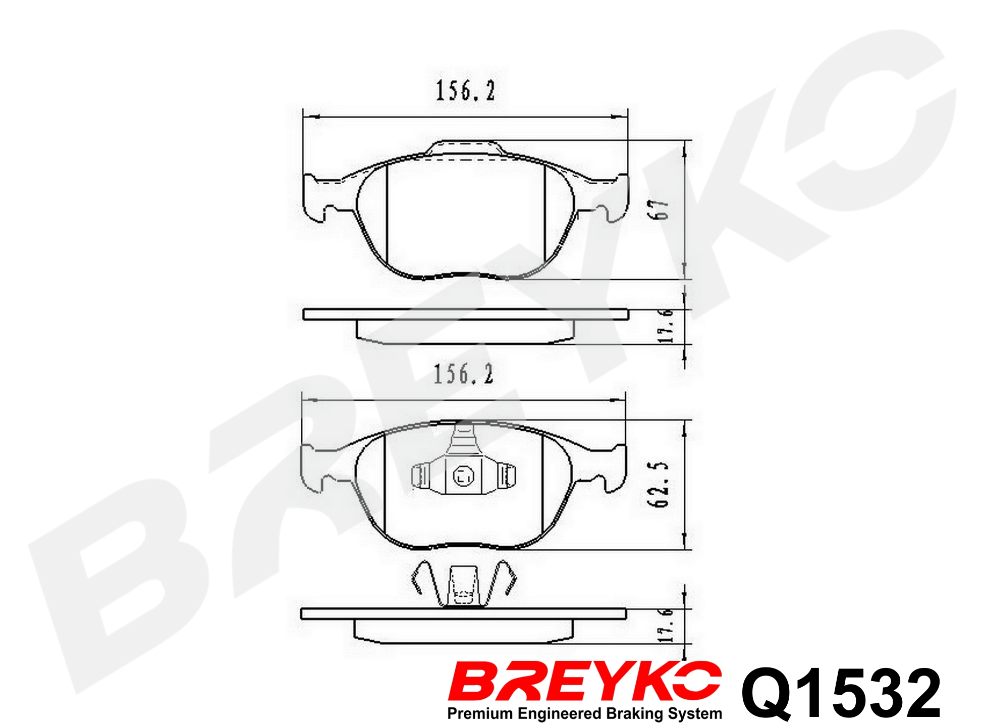 DAVID VASCO Q1532 BREYKO PREMIUM Brake Pad Set, disc brake