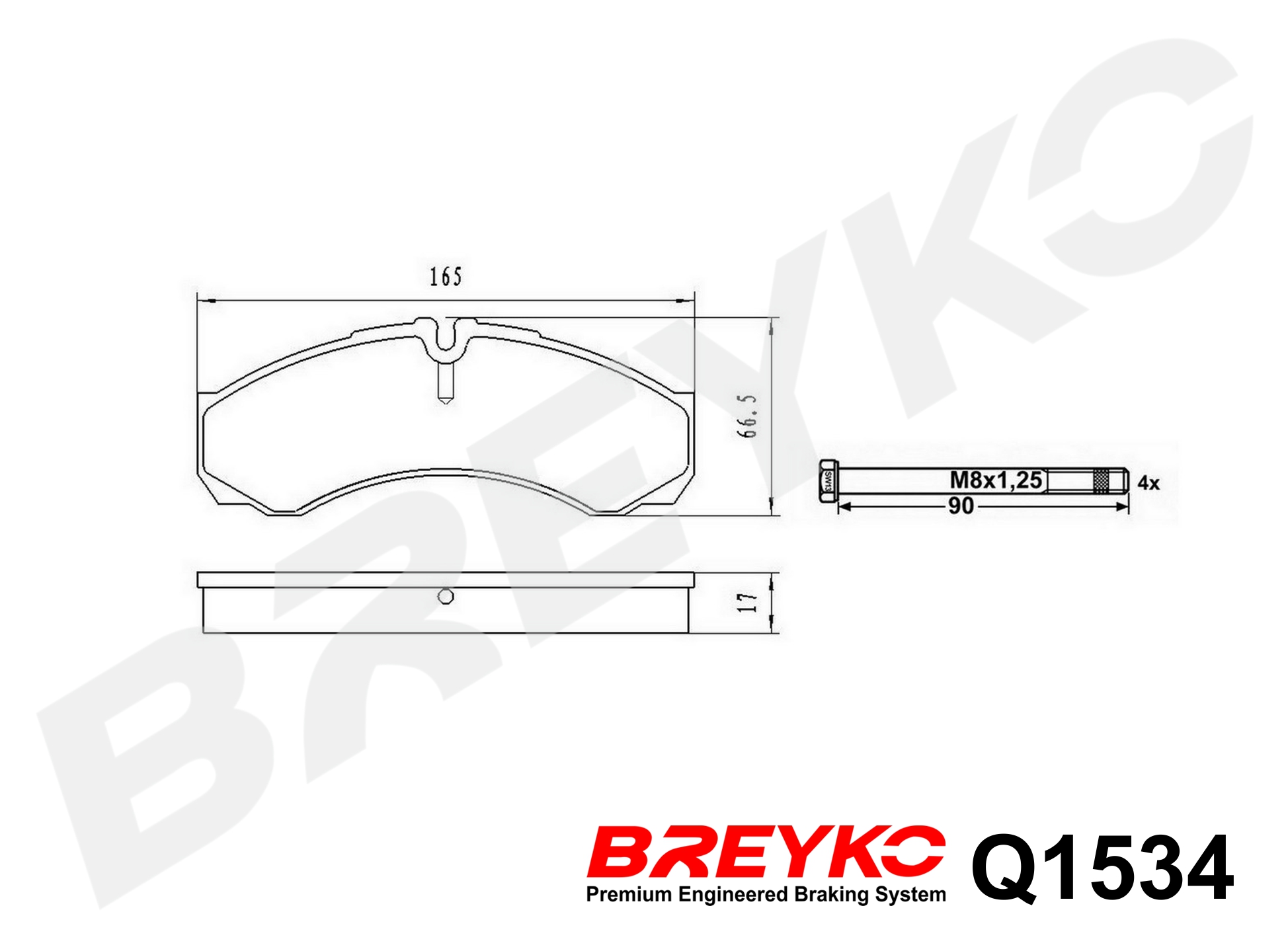DAVID VASCO Q1534 BREYKO PREMIUM Brake Pad Set, disc brake