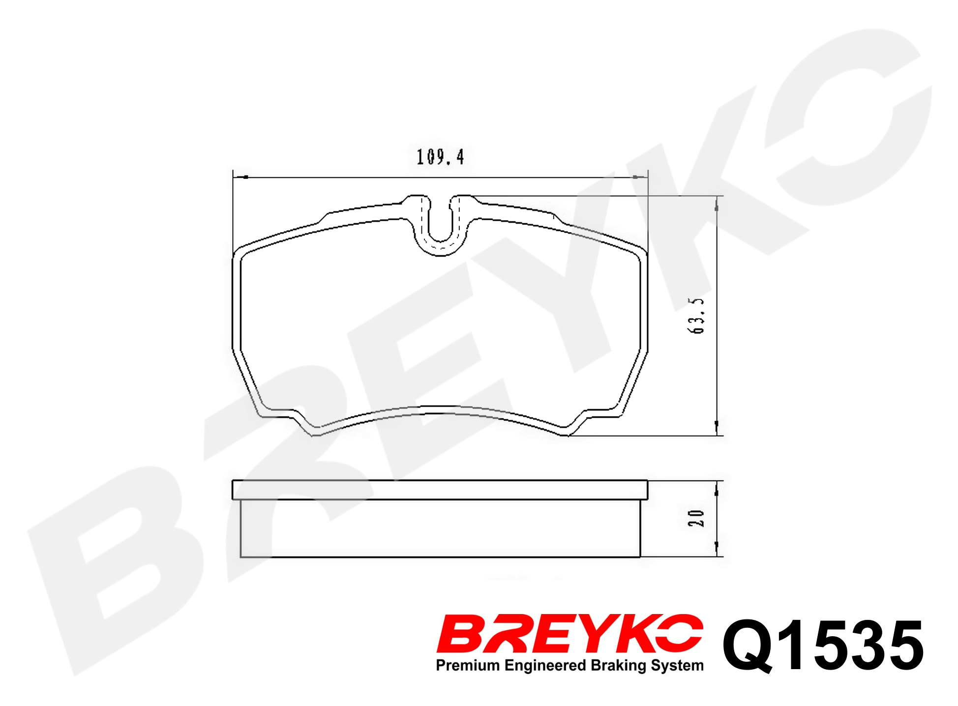 DAVID VASCO Q1535 BREYKO PREMIUM Brake Pad Set, disc brake