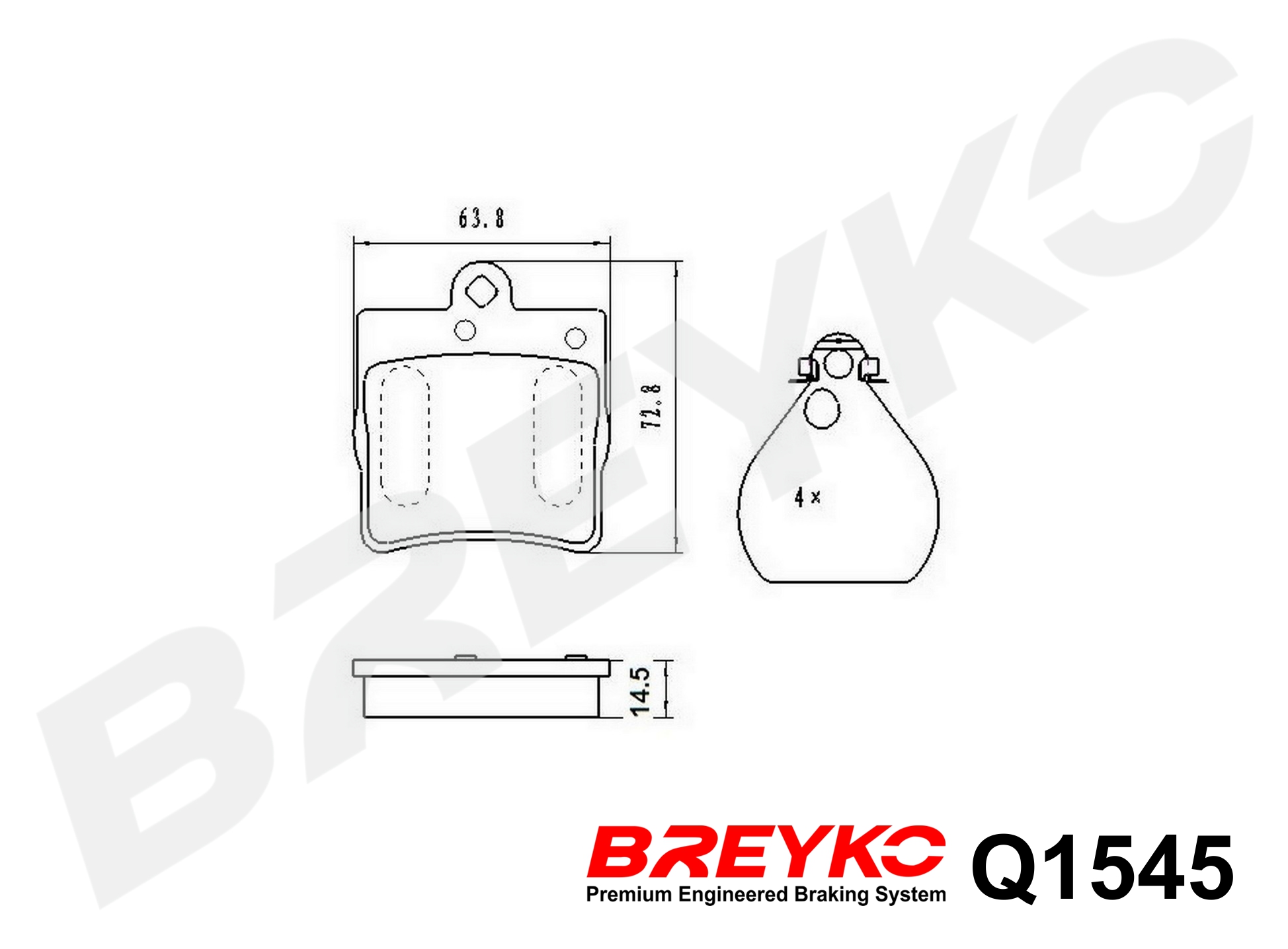 DAVID VASCO Q1545 BREYKO PREMIUM Brake Pad Set, disc brake