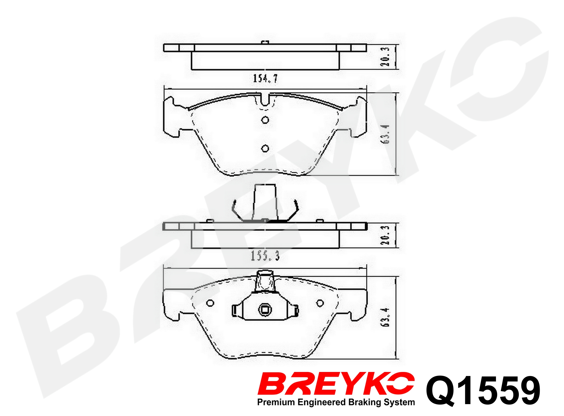 DAVID VASCO Q1559 BREYKO PREMIUM Brake Pad Set, disc brake