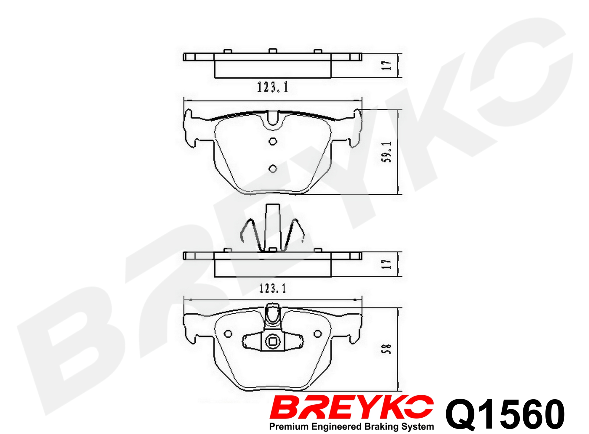 DAVID VASCO Q1560 BREYKO PREMIUM Brake Pad Set, disc brake
