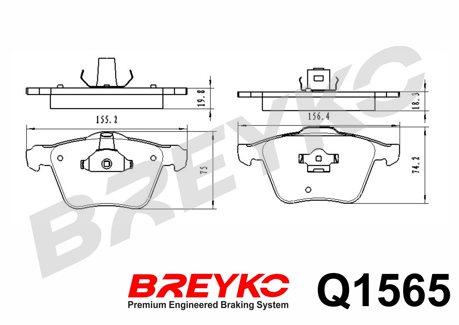 DAVID VASCO Q1565 BREYKO PREMIUM Brake Pad Set, disc brake