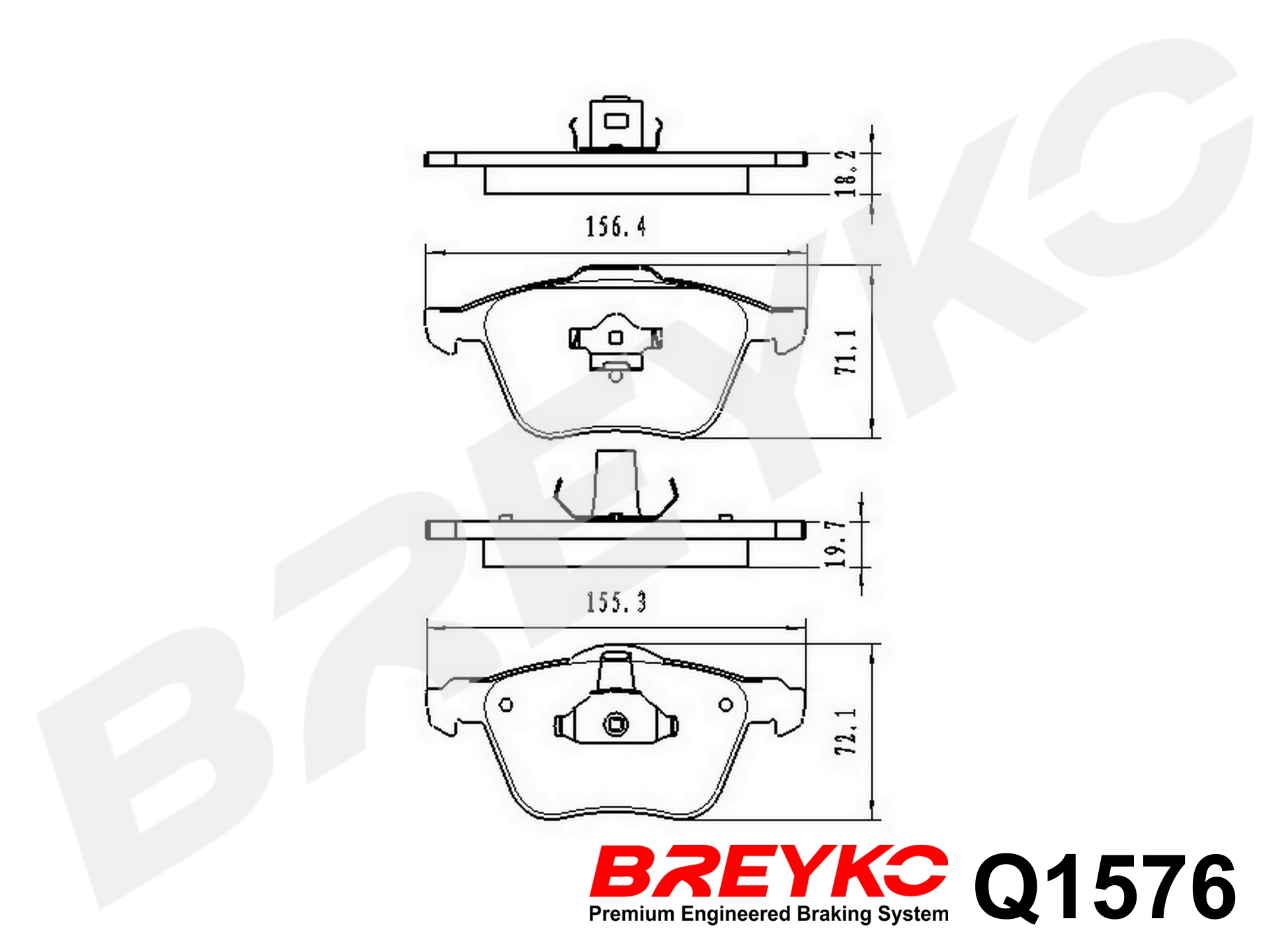 DAVID VASCO Q1576 BREYKO PREMIUM Brake Pad Set, disc brake