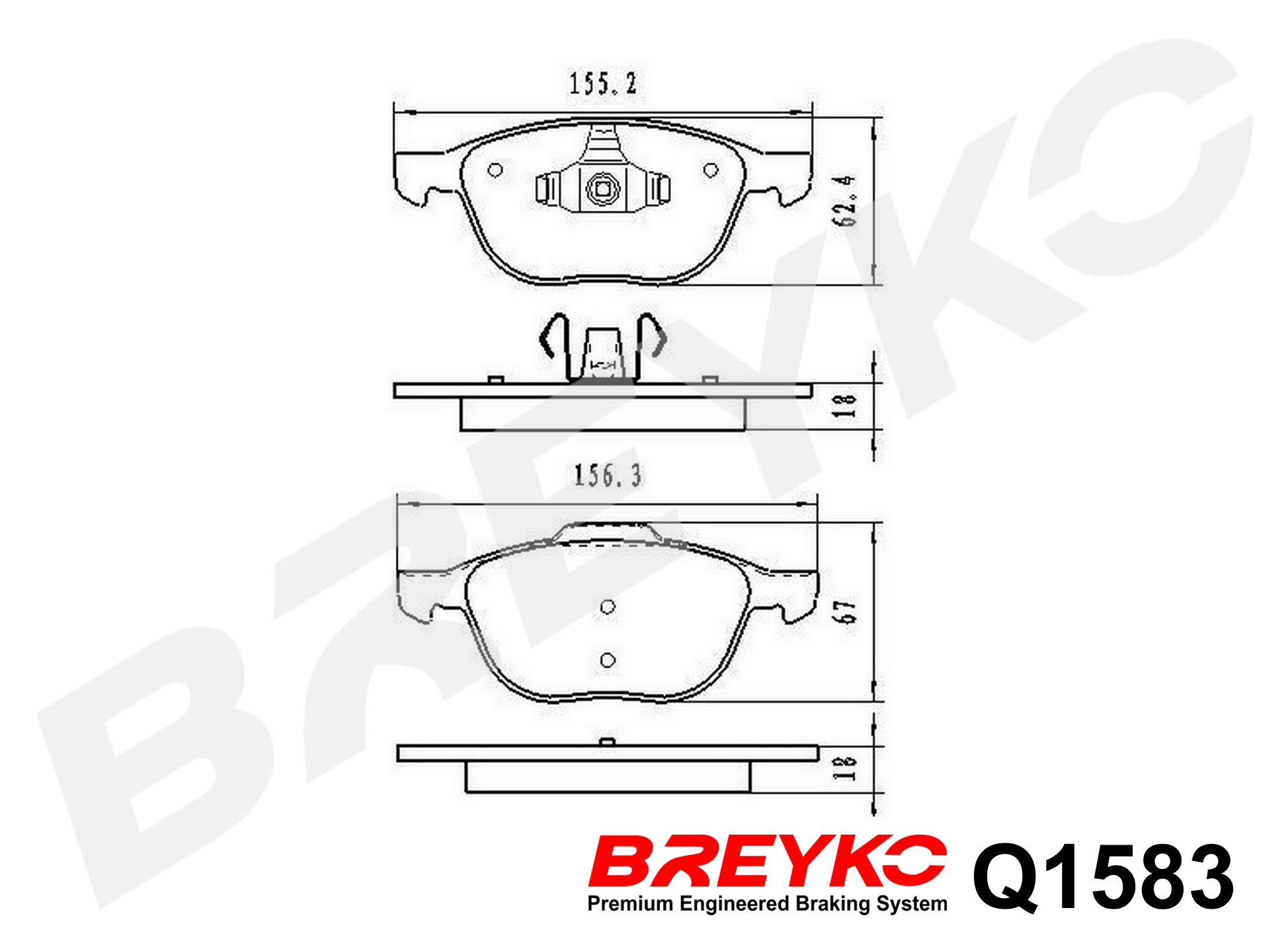 DAVID VASCO Q1583 BREYKO PREMIUM Brake Pad Set, disc brake