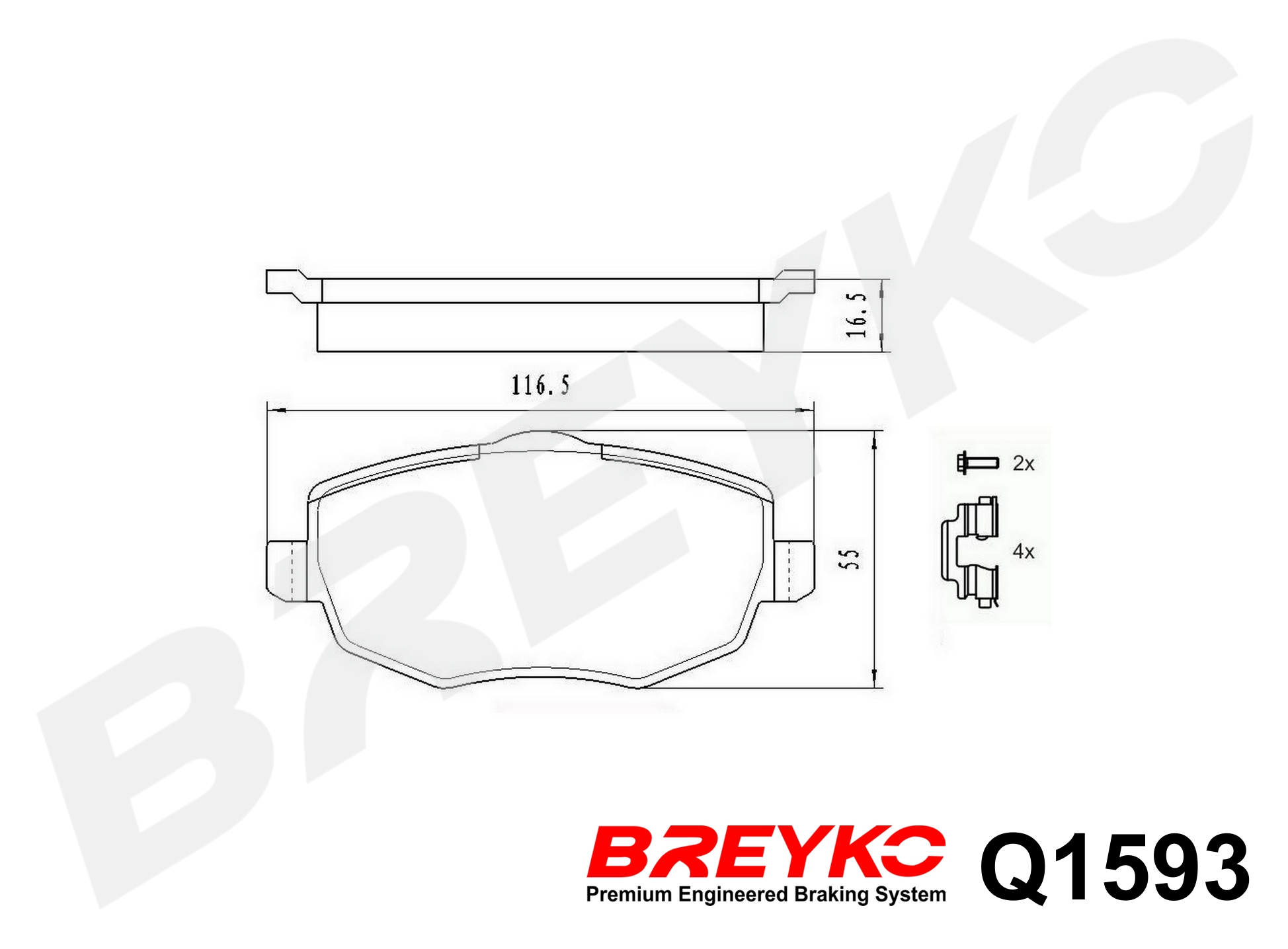 DAVID VASCO Q1593 BREYKO PREMIUM Brake Pad Set, disc brake