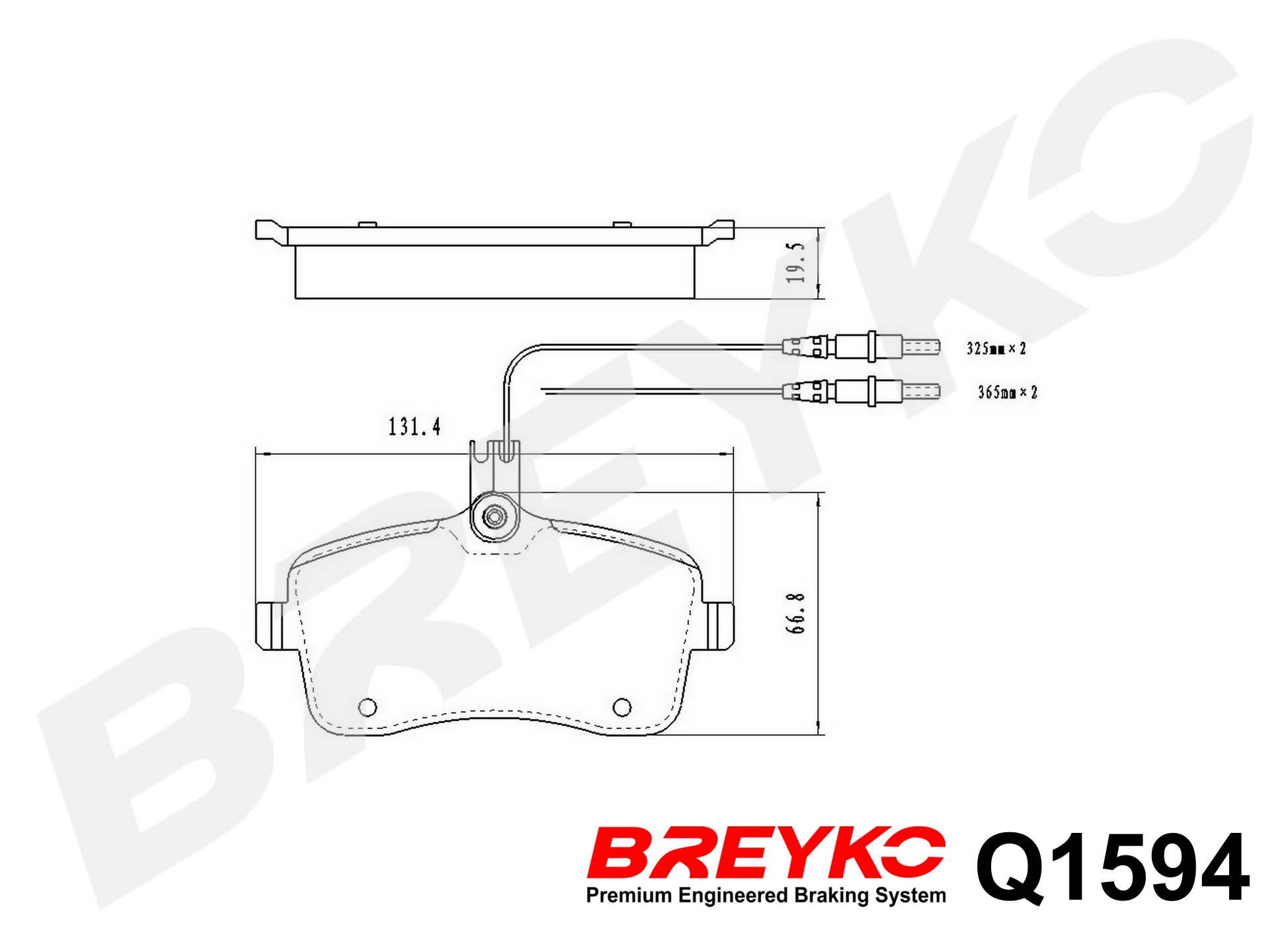 DAVID VASCO Q1594 BREYKO PREMIUM Brake Pad Set, disc brake
