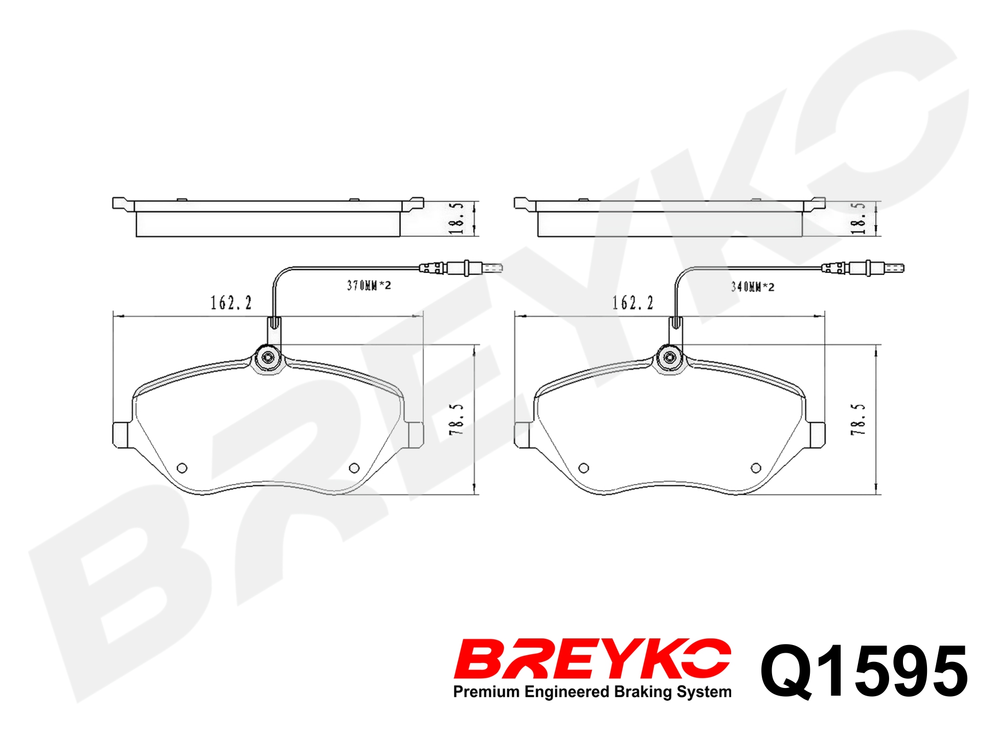 DAVID VASCO Q1595 BREYKO PREMIUM Brake Pad Set, disc brake