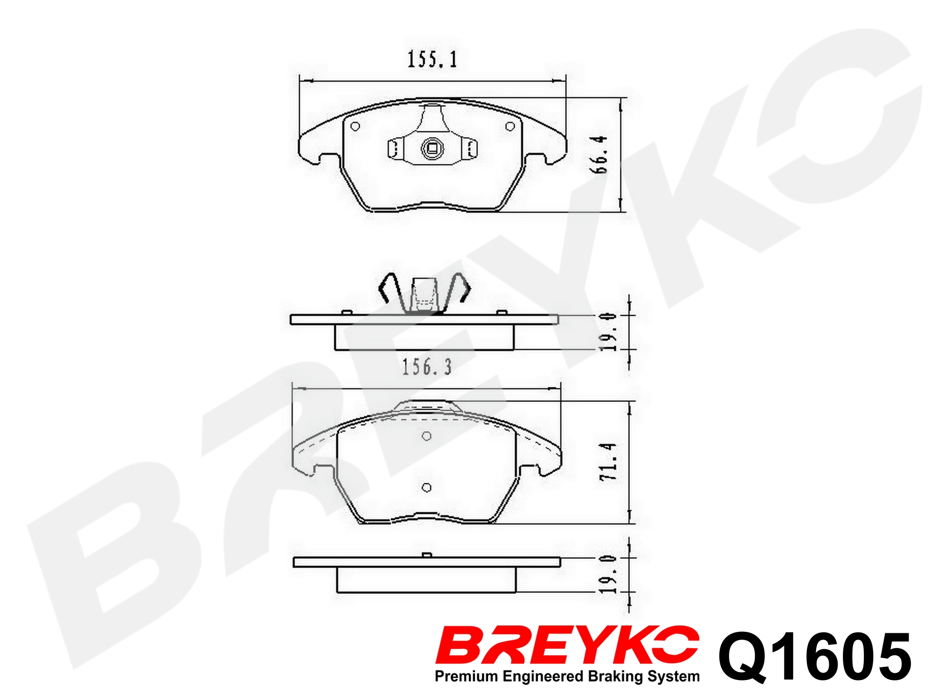 DAVID VASCO Q1605 BREYKO PREMIUM Brake Pad Set, disc brake