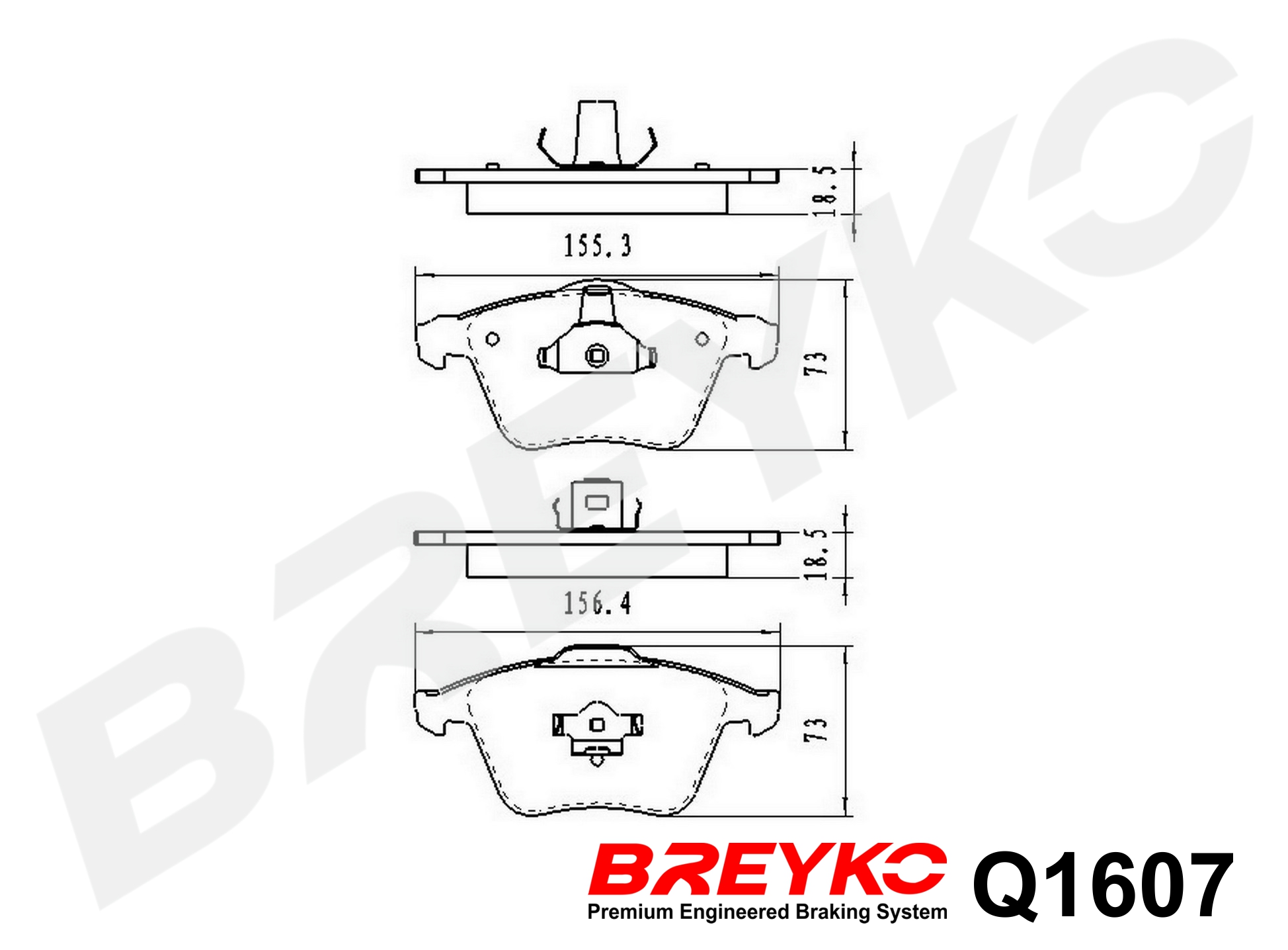 DAVID VASCO Q1607 BREYKO PREMIUM Brake Pad Set, disc brake