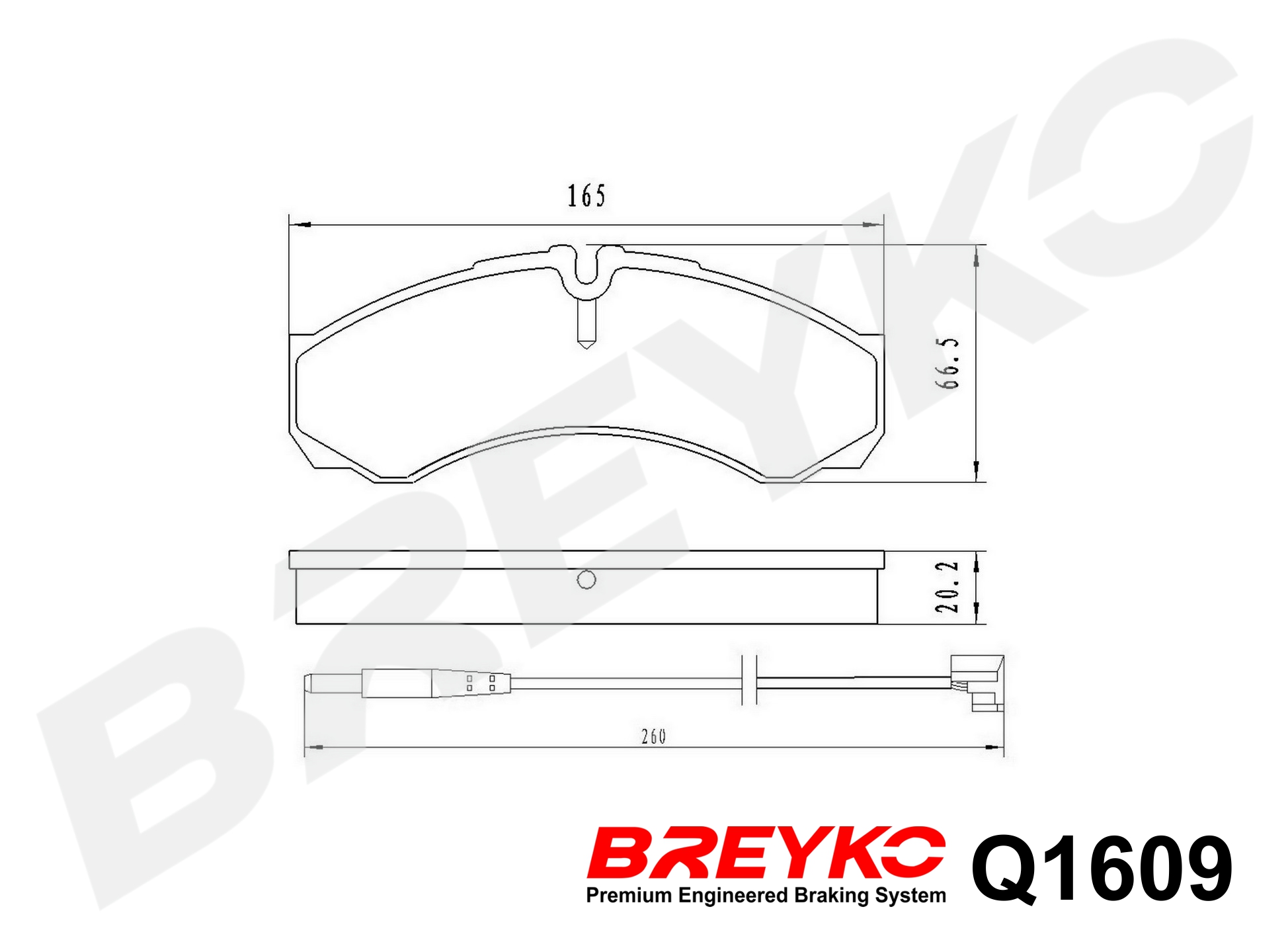 DAVID VASCO Q1609 BREYKO PREMIUM Brake Pad Set, disc brake