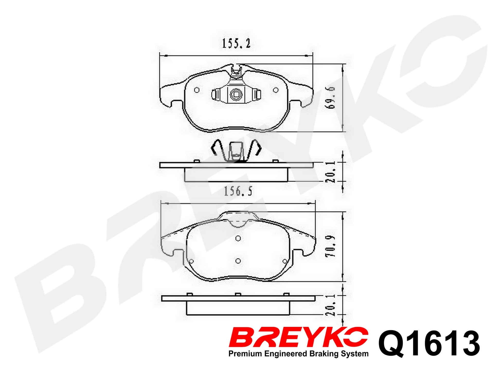 DAVID VASCO Q1613 BREYKO PREMIUM Brake Pad Set, disc brake