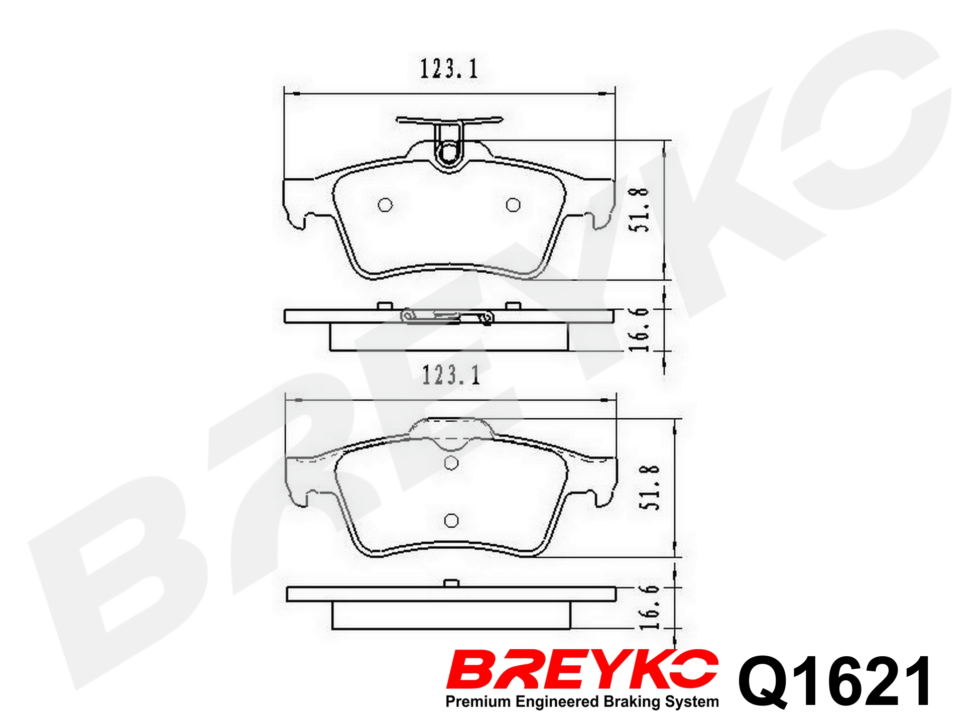 DAVID VASCO Q1621 BREYKO PREMIUM Brake Pad Set, disc brake